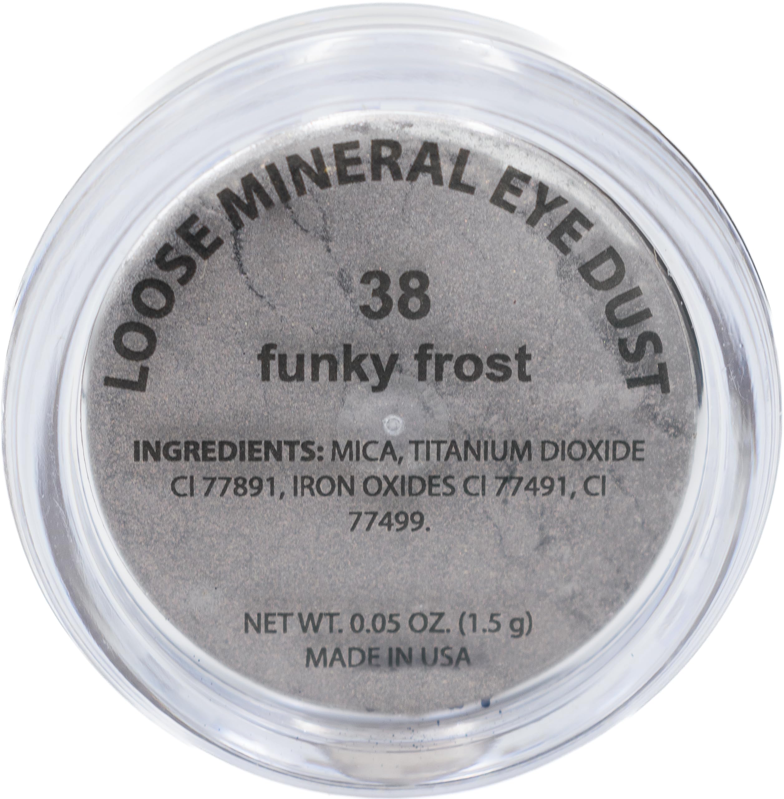 Pure Ziva Funky Frost Silver Grey Metallic Mineral Single Loose Powder Eyeshadow, Vegan, Talc & Paraben Free, No Animal Testing
