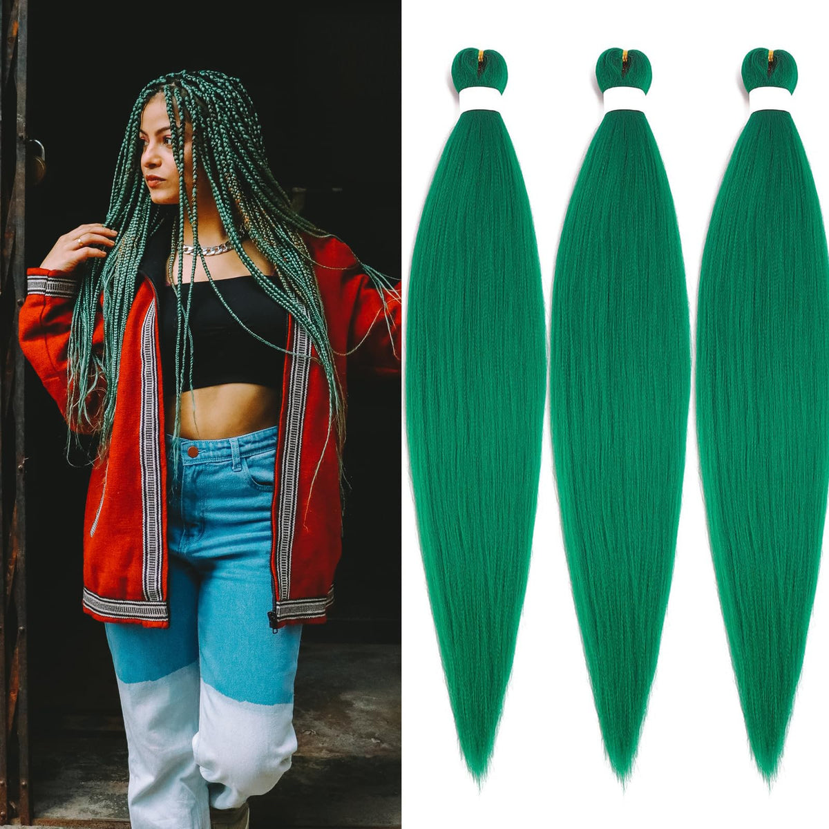 Braiding Hair Pre Stretched For Women Hair Extensions Box Braids Soft ...