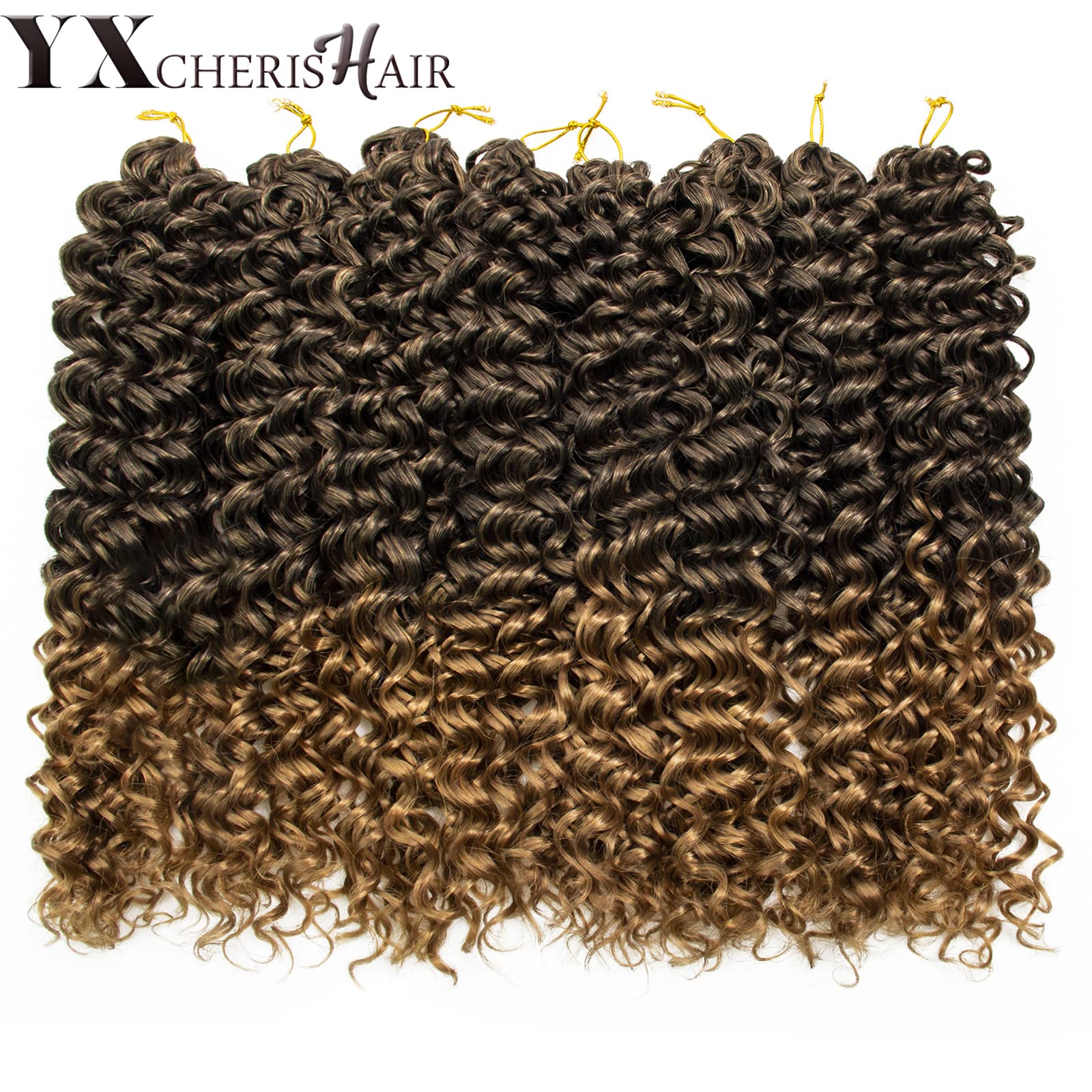 Yxcherishair 8 Packs Curly Crochet Hair Gogo Curl Crochet Hair For Women Deep Wave Braiding Hair,Synthetic Bohemian Crochet Brai