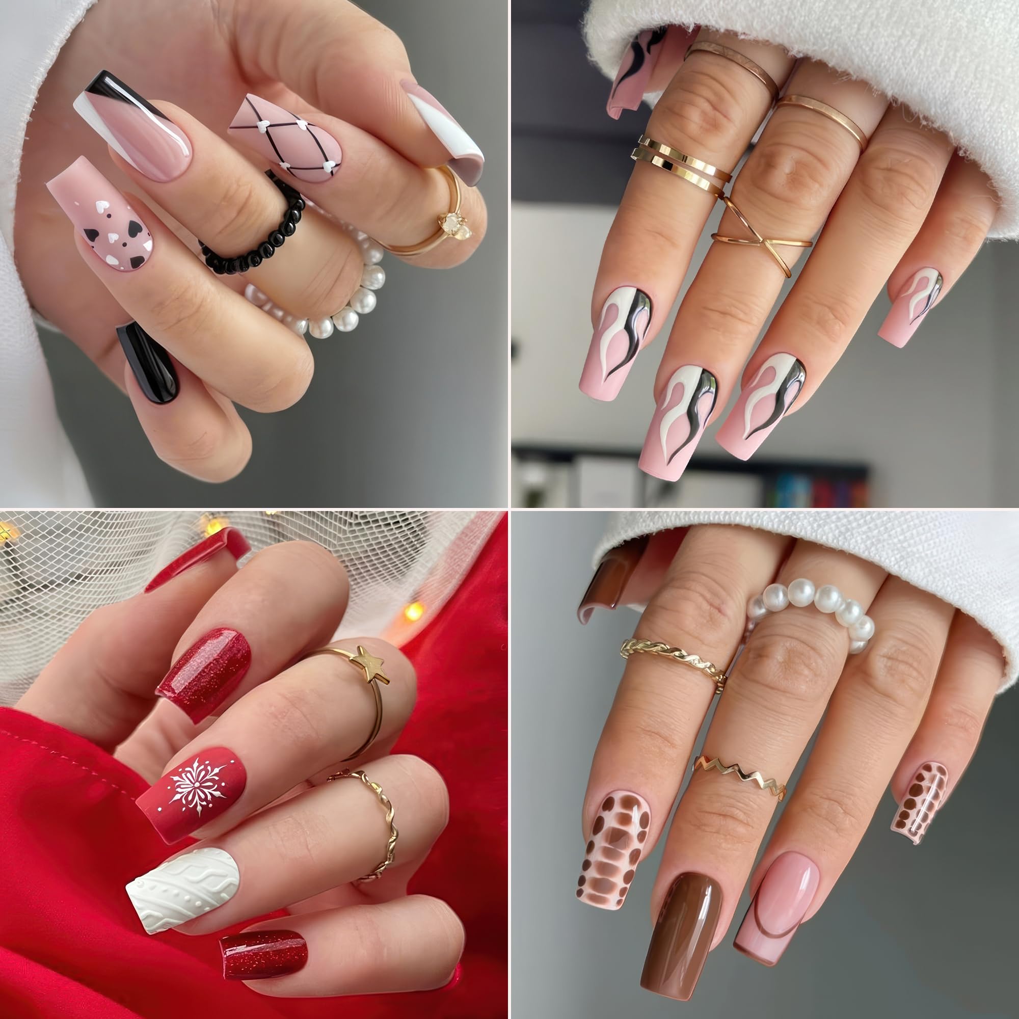 Una Gella Medium Square Gel X Nails - 504Pcs Full Matte Square Gel X Tips Half Cover Clear False Nails Tips No C Curve With Posi