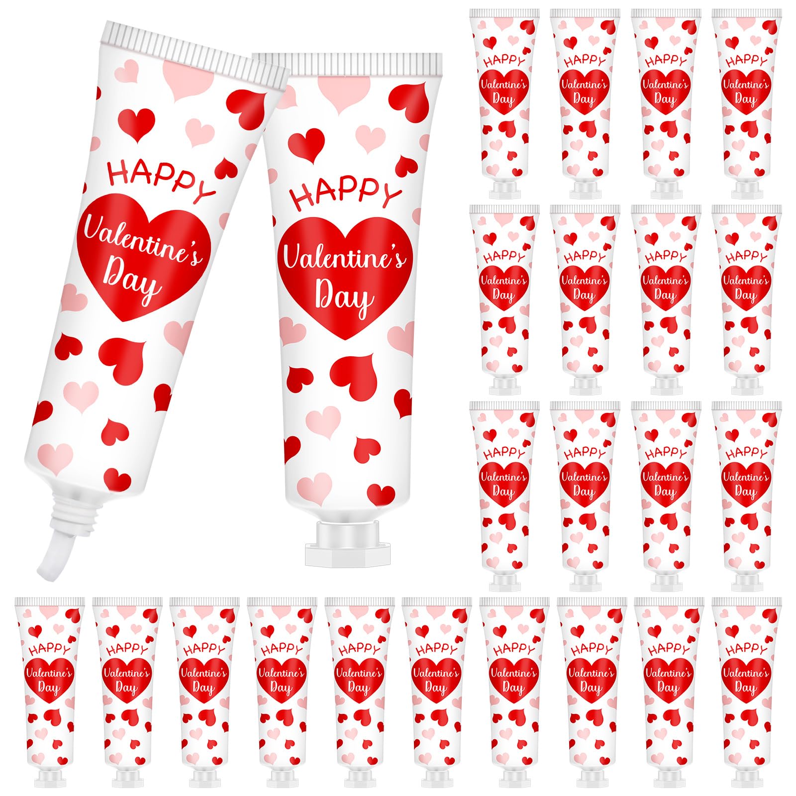 Dansib 24 Pack Valentines Day Hand Cream Gifts Bulk Valentines Day Basket Stuffers Galentines Party Favor for Women Mini Hand Lo