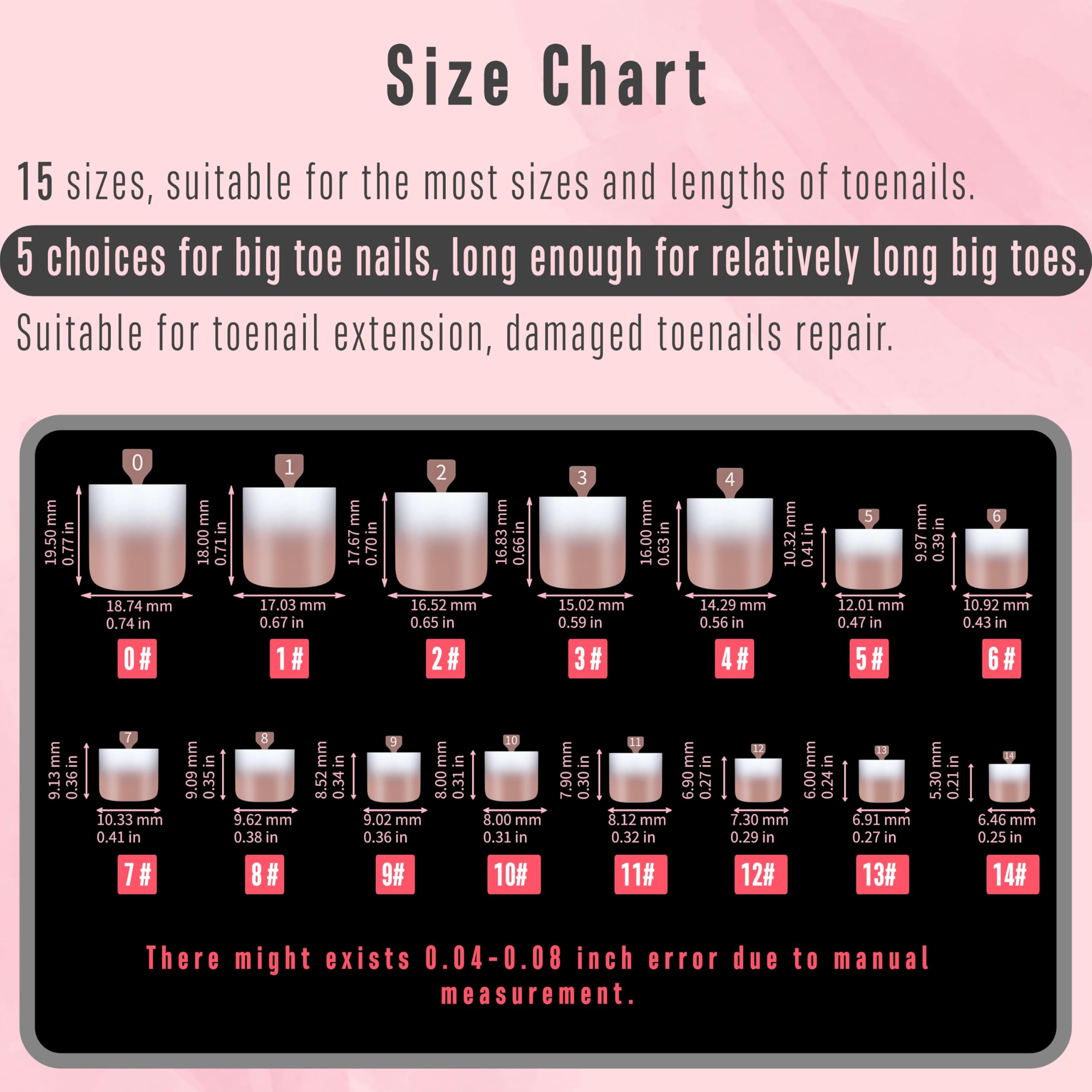 NOVO OVO Ombre French Tip Press on Toe Nail Tips, Sharp Square Pre-Designed Soft Gel False Toenail Extension, BROWN PINK Pre-app