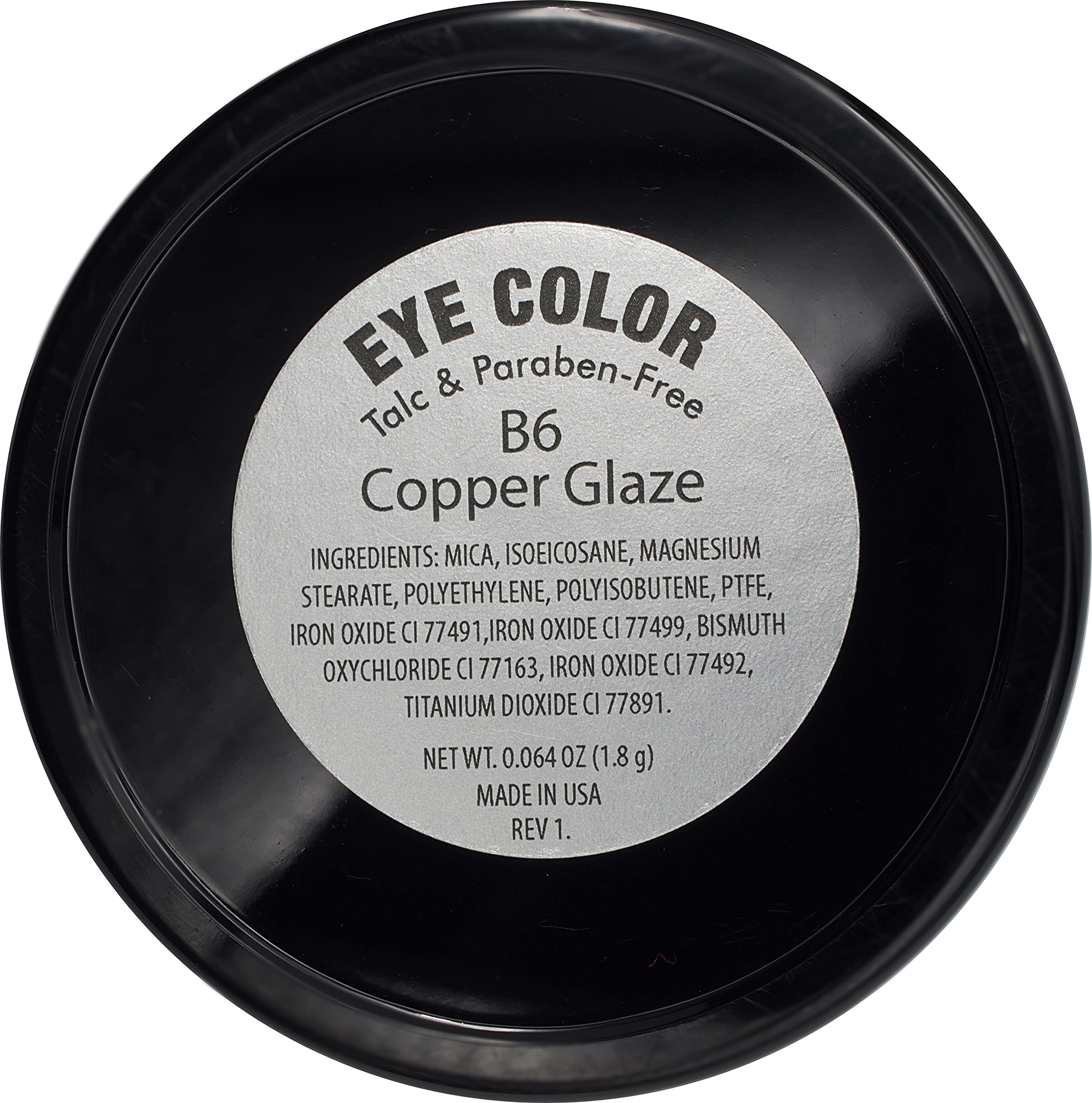 Pure Ziva Copper Glaze Light Bronze Dark Pink Shimmering Pressed Powder Single Vegan Eyeshadow; Talc, Paraben & Cruelty Free