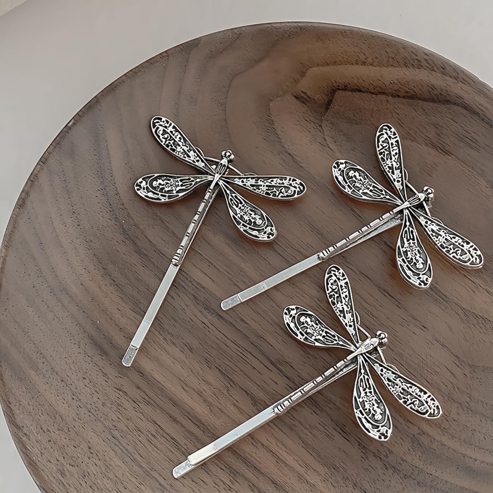 SHIDOW Dragonfly Hair Clips, Wedding Retro Antique Barrette, Bridal Headdress Head Wear Styling Hair Accessories for Girls Ladie