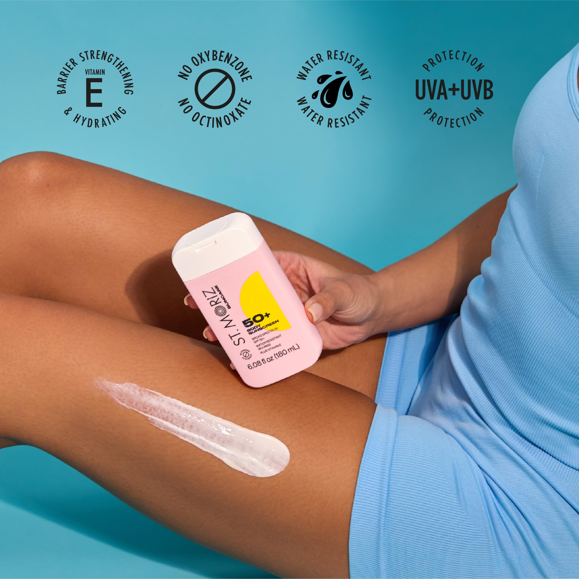 St Moriz Suncare SPF - Sunscreen - Broad Spectrum Protection Water Resistant Sunscreen Moisturizing Lotion + Vitamin E - Oxybenz