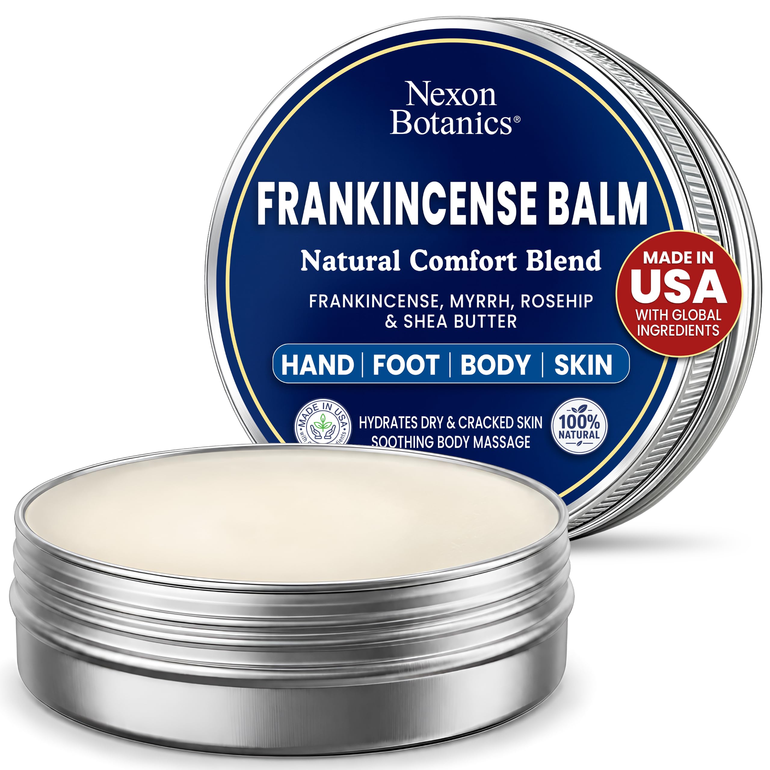 Frankincense and Myrrh Essential Oil Balm 2 fl oz  Muscle and Foot Care