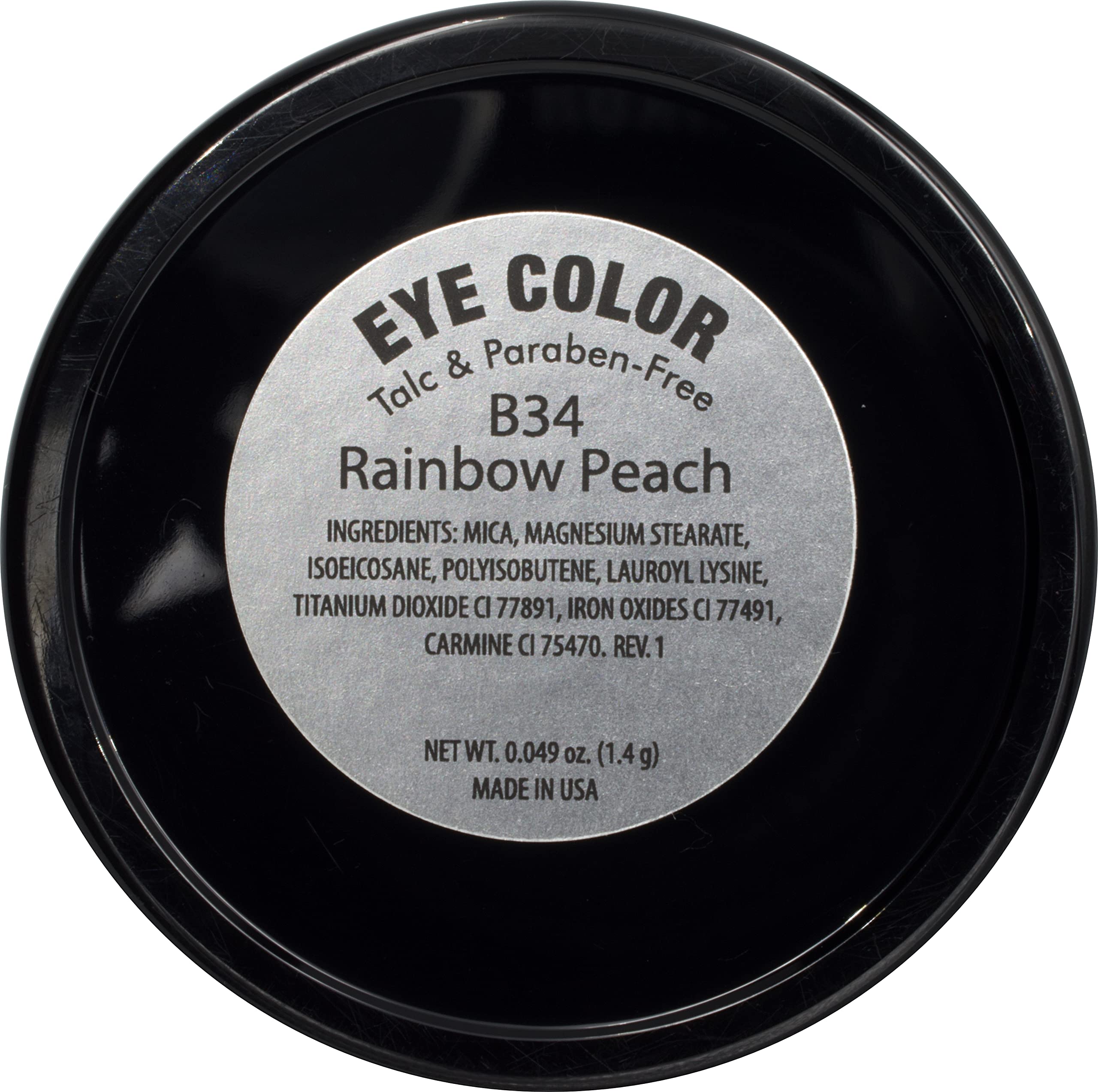 Pure Ziva Rainbow Peach Matte Bronze Terracotta Pink Brown Pressed Powder Single Vegan Eyeshadow; Talc, Paraben & Cruelty Free