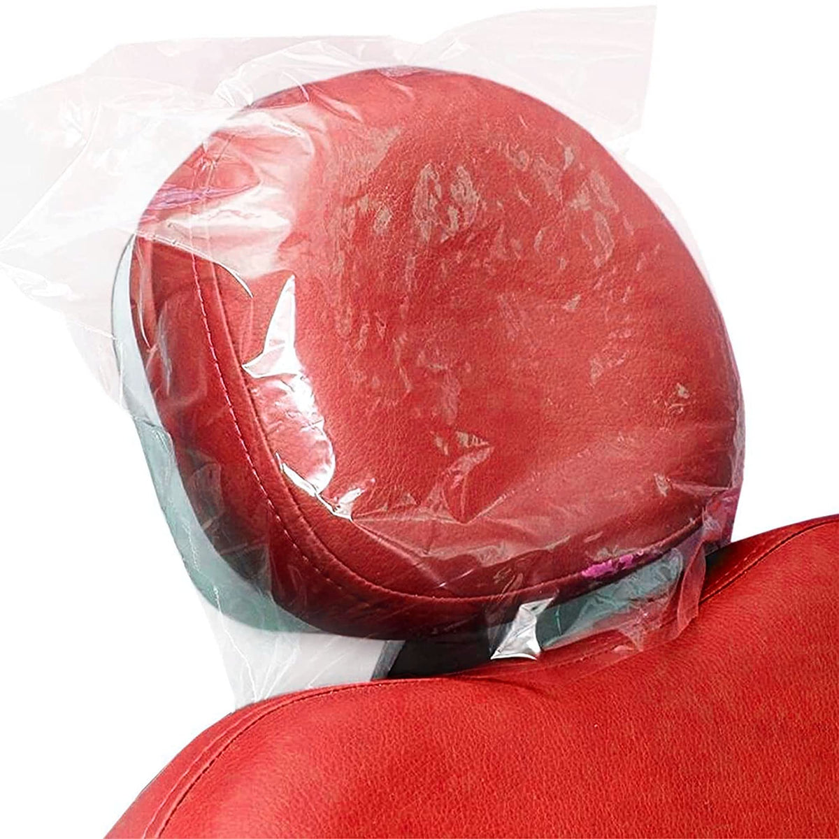 Pruvade Disposable Dental Headrest Covers 11.25'' X 10''  Pack Of 250  Large Clear Plastic Headrest Cover For Tattoo, Piercing A