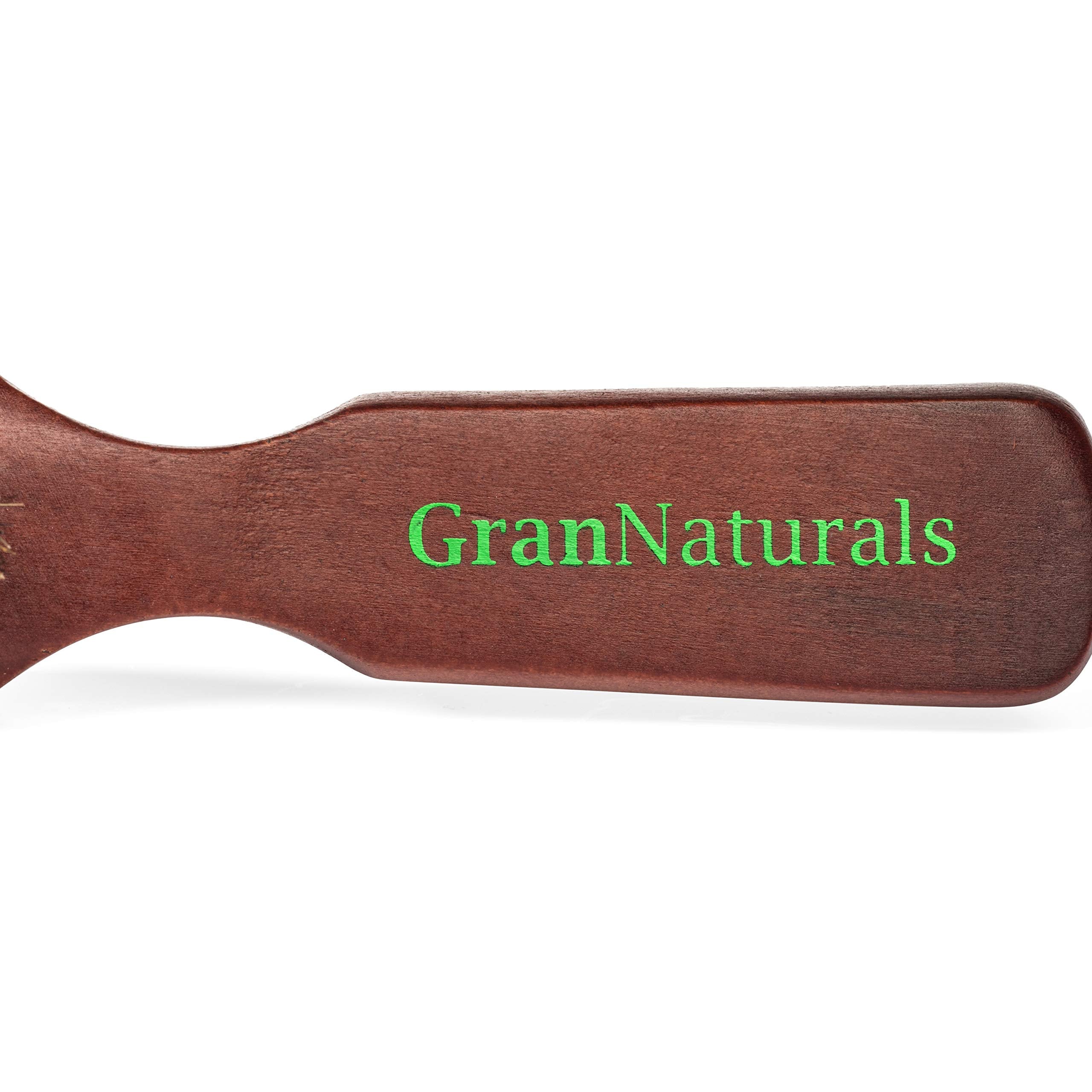Grannaturals Soft Bristle Hair Brush For Men - Natural Wooden Boar Bristle Hairbrush For Styling Beards, Fades, Bristle Brush Fo