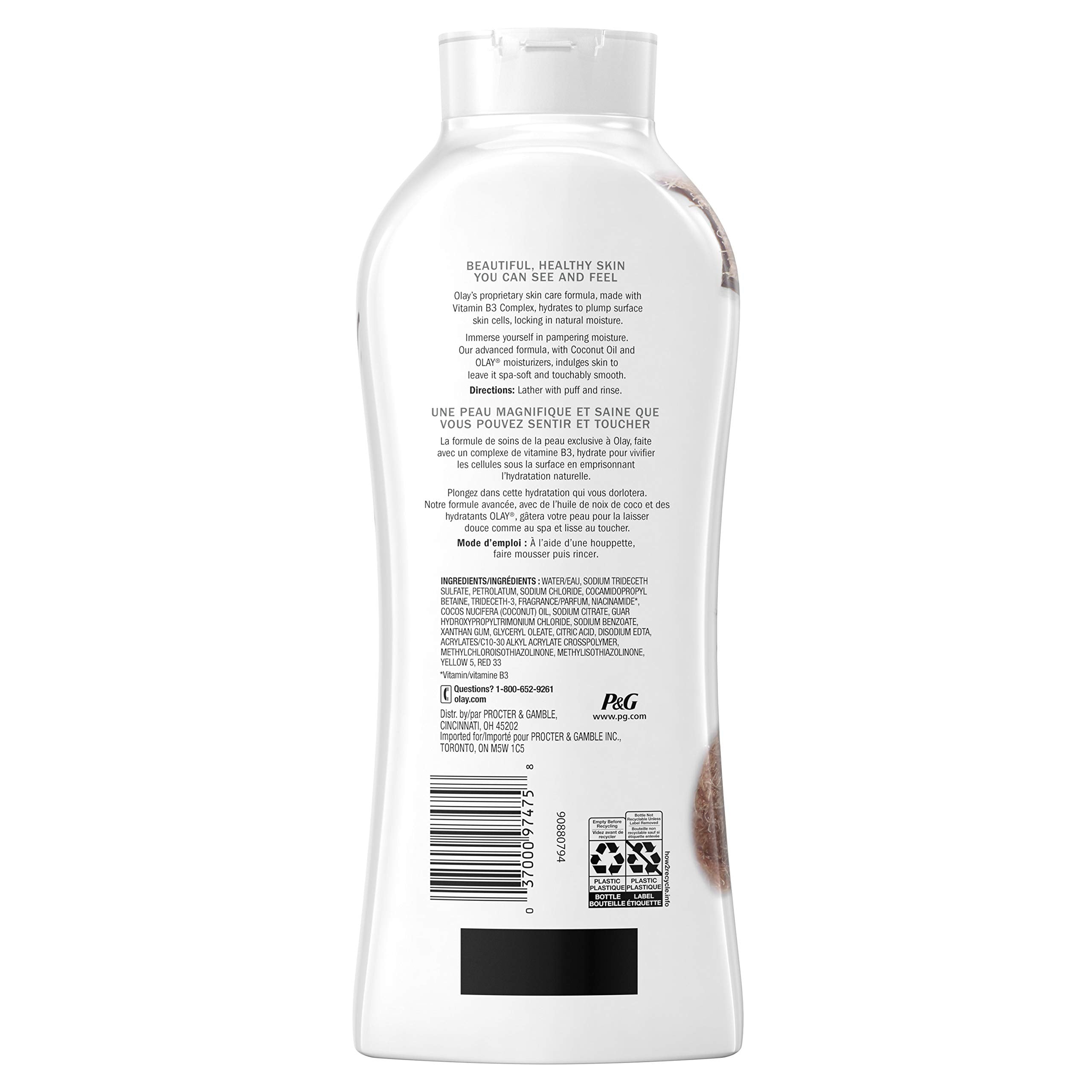 Olay Ultra Moisture Body Wash With Coconut Oil, 22 Fl Oz