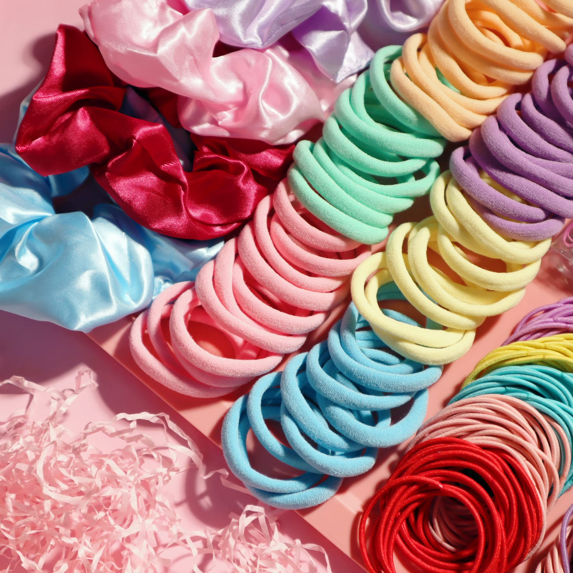YANRONG 1159PCS Hair Accessories for Woman Set Seamless Ponytail Holders Variety Hair Scrunchies Hair Bands Scrunchy Hair Ties F