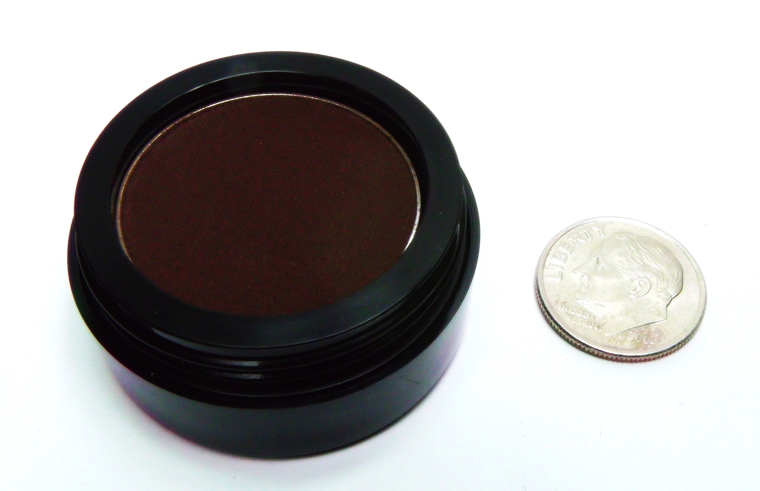 Pure Ziva Matte Chocolate Truffle Brown Cake Eyeliner & Pressed Eyeshadow, Water Activated Powder; Gluten & Cruelty Free