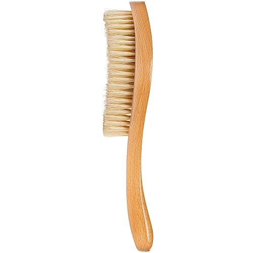 Grannaturals Soft Wave Brush - Curved Boar Bristle Smoothing Hair Brush For Slick Back Hair And 360 Waves