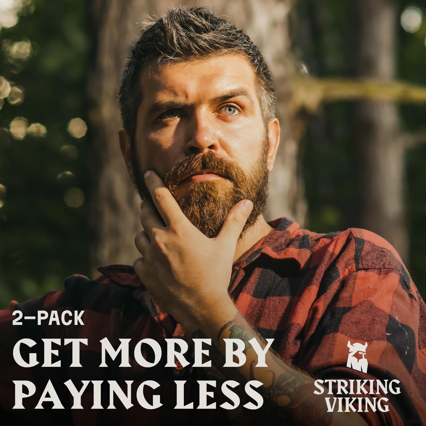 Striking Viking Scented Beard Oil Conditioner For Men - Natural Derived Formula With Tea Tree, Argan And Jojoba Oils - Softens,