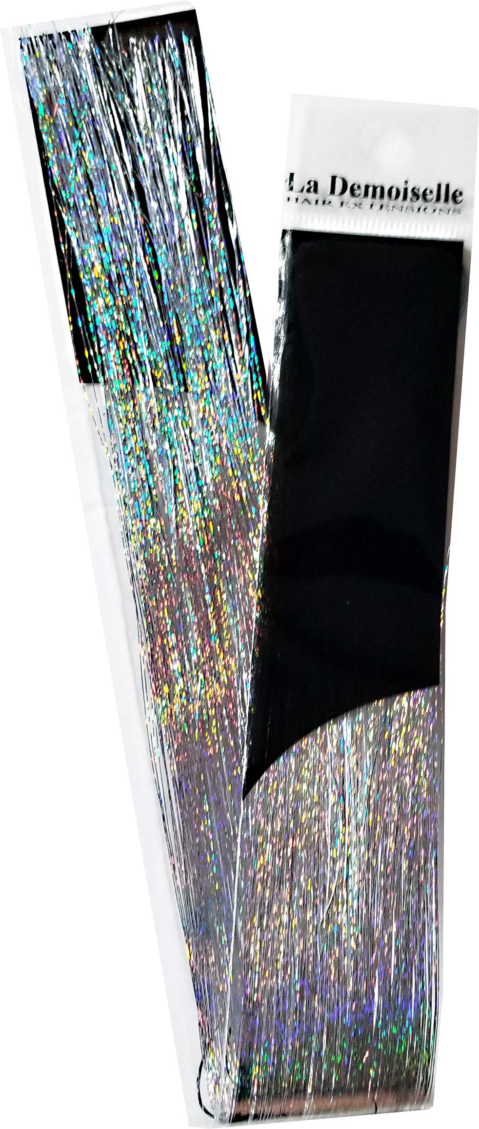 40 Hair Tinsel 100 Strands - Sparkling Silver
