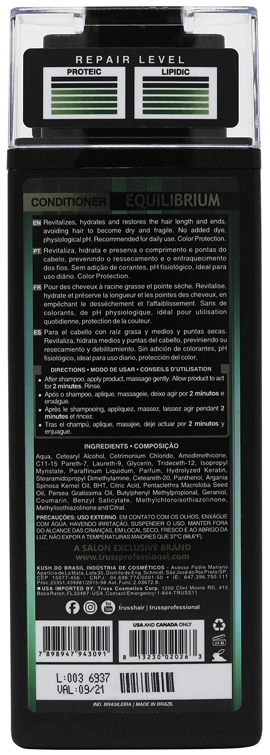 Truss Equilibrium Hair Conditioner - Powerful Hair Repair In A Hydrating Conditioner For Damaged Hair - Reduce Excess Oil While
