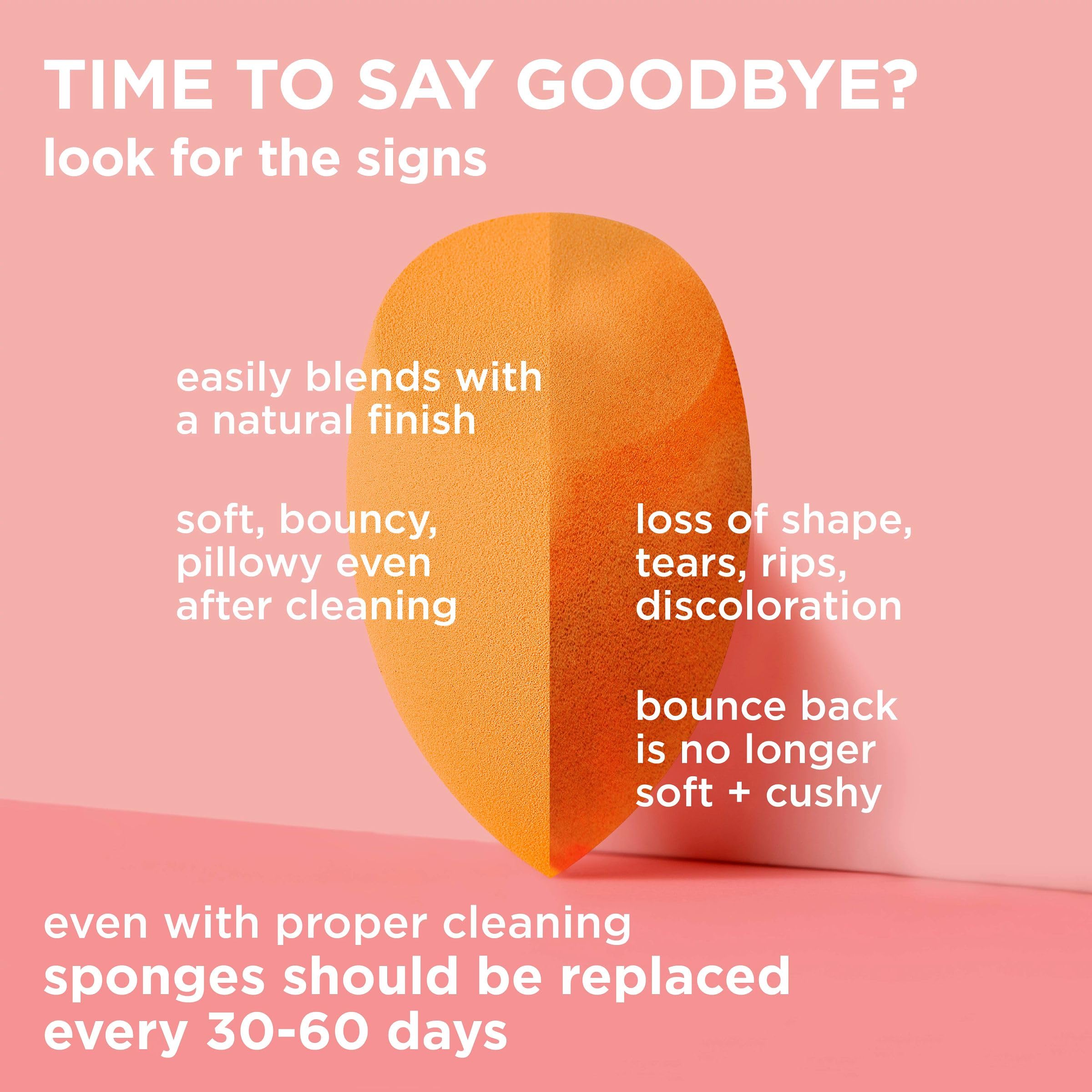 Real Techniques Miracle complexion Sponge, Makeup Blending Sponge, For Foundation, Offers Light To Medium coverage, Natural, Dew