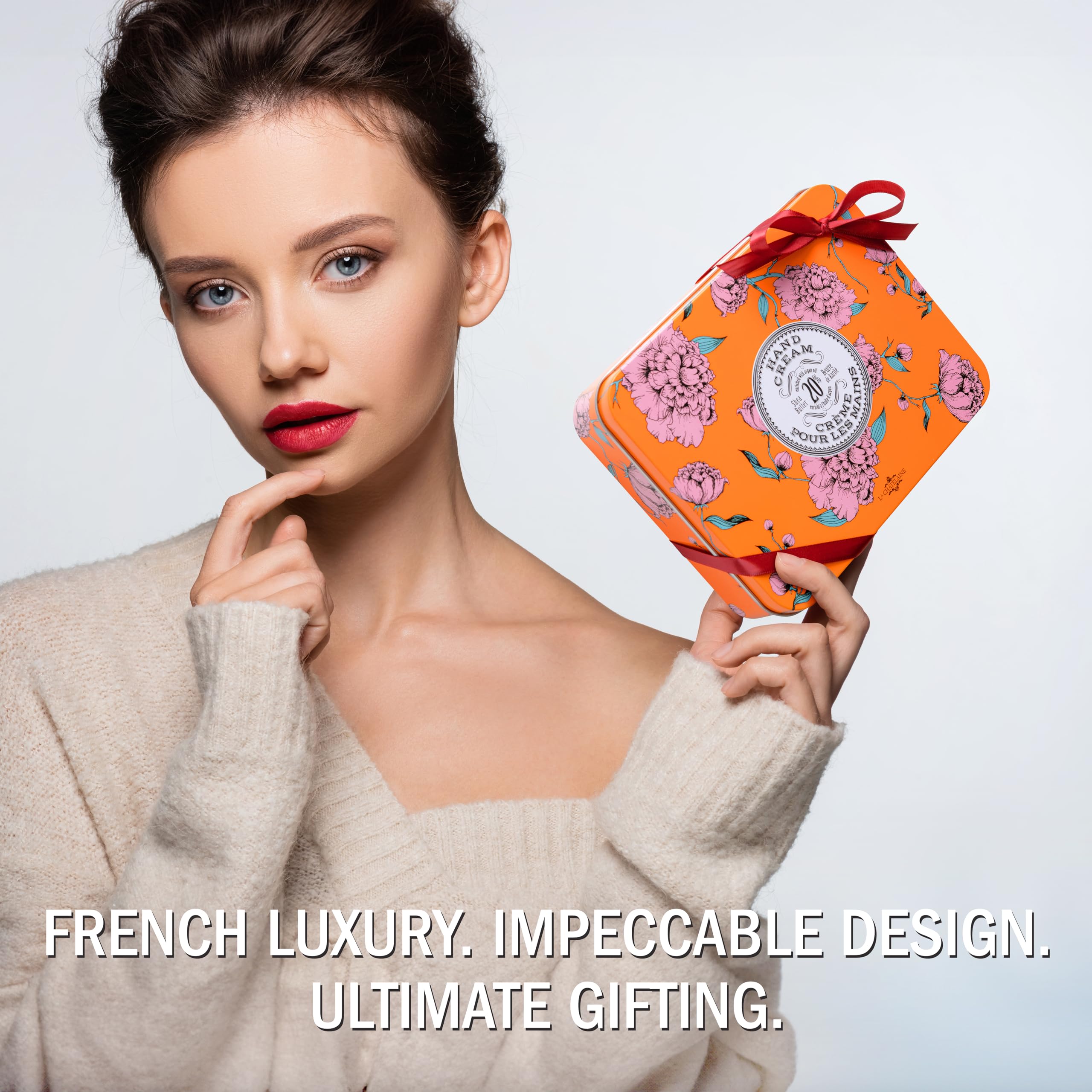 La Chatelaine Hand Cream Trio Tin, Gifts For Mom, Natural Hand Lotion Gift Set, Made In France With 20% Organic Shea Butter, Nou