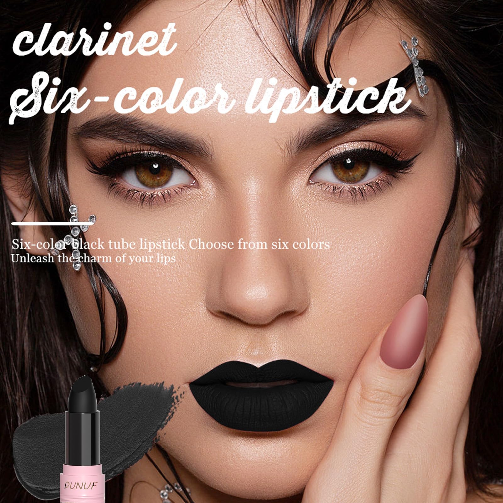 Yeweian Halloween Black White Red Matte Lipstick Set, Black White Lip Face Body Paint Stick, Waterproof Lip Balm For Women, Blen