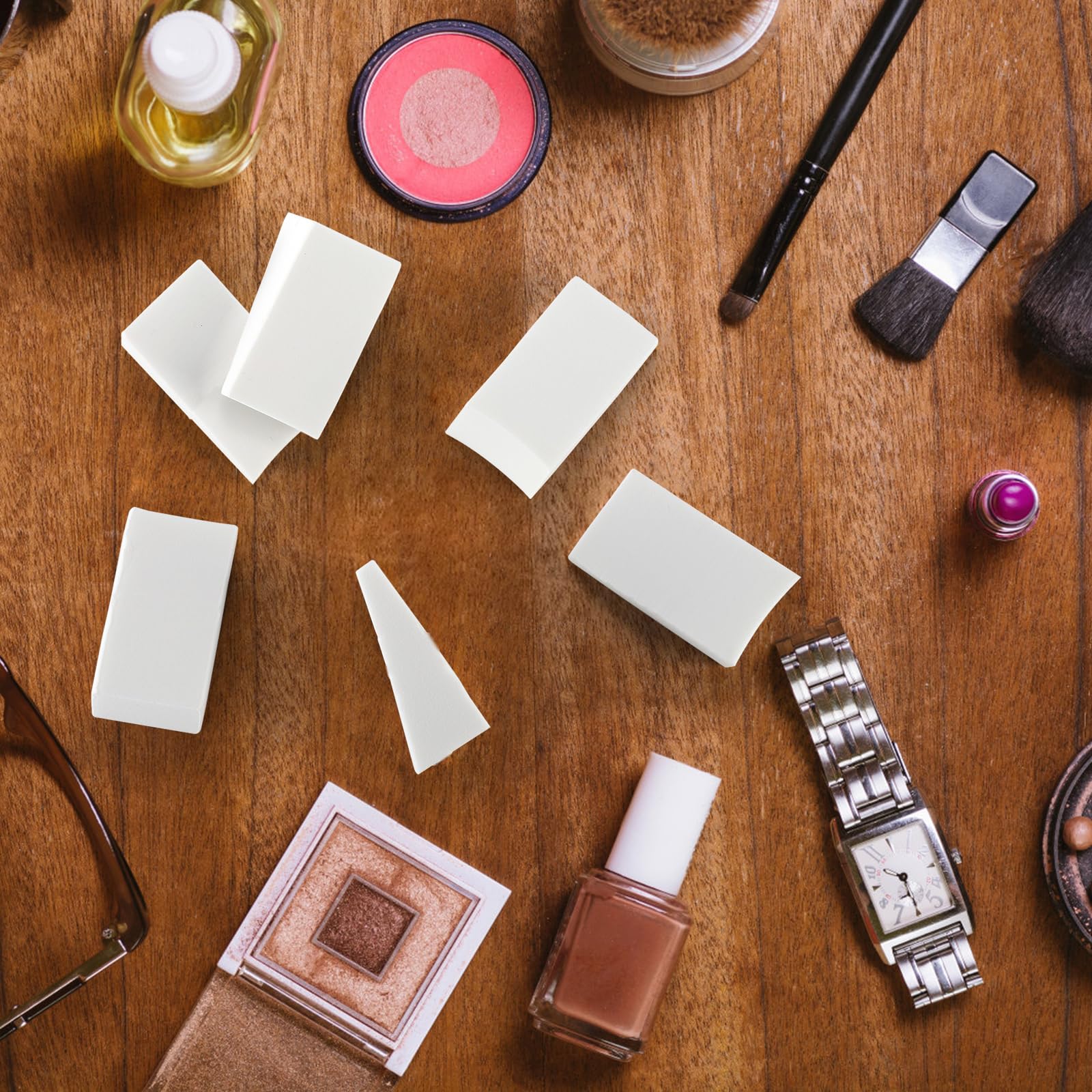 Hedume 192 Count Cosmetic Wedges, Makeup Sponge Blender, Latex-Free Makeup Wedge Great for Blending Foundation and Concealer Bul