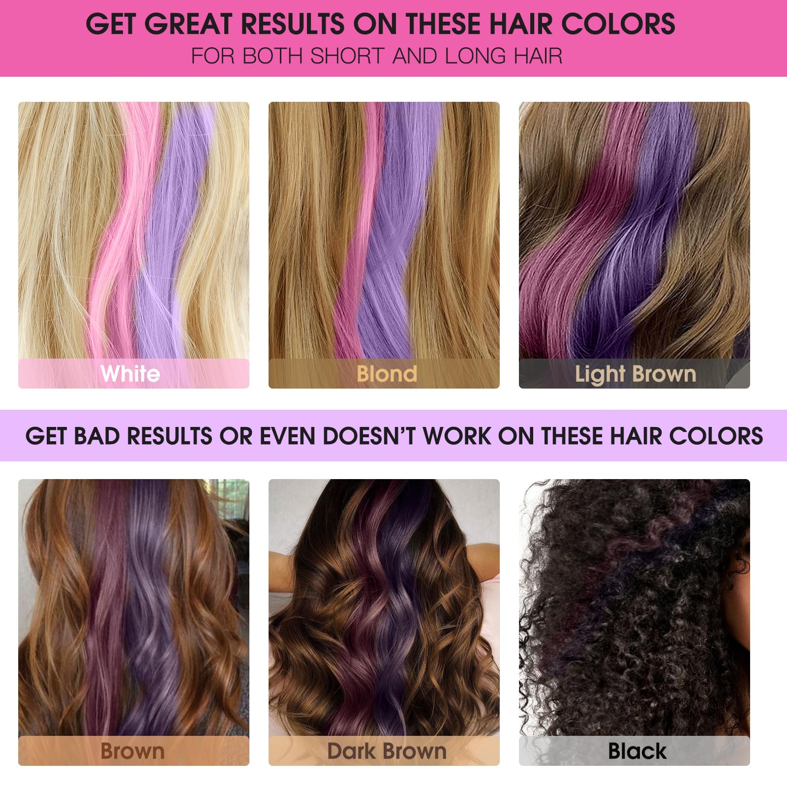 Msdada Blue Hair Chalk For Girls - 10 Pcs New Hair Chalk Comb Temporary Bright Washable Hair Color Dye For Girls Kids - Christma