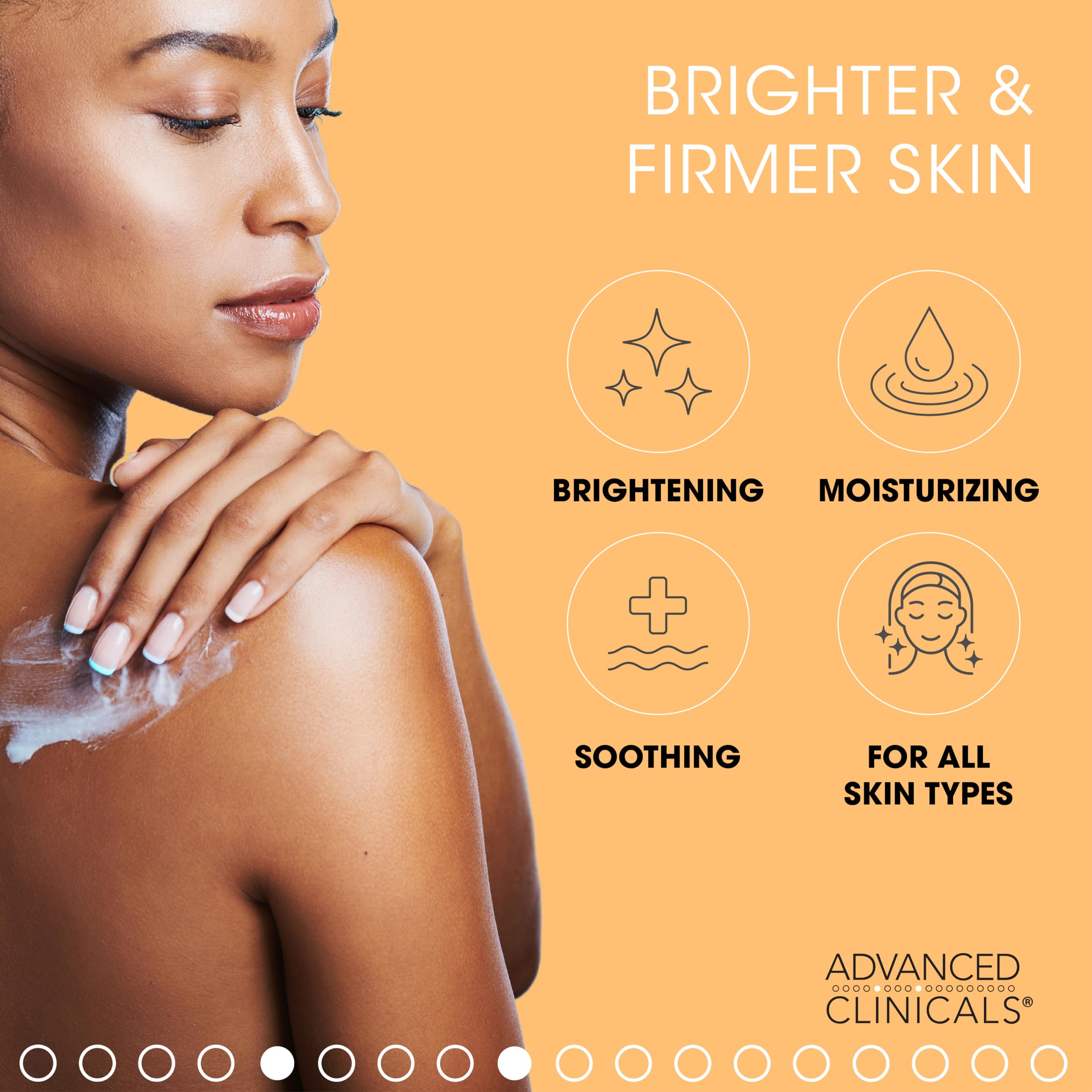 Advanced Clinicals Vitamin C 2pc Bundle - Face Serum & Body Lotion for Brightening, Dry Skin, Wrinkles, Dark Spots, 1 Count