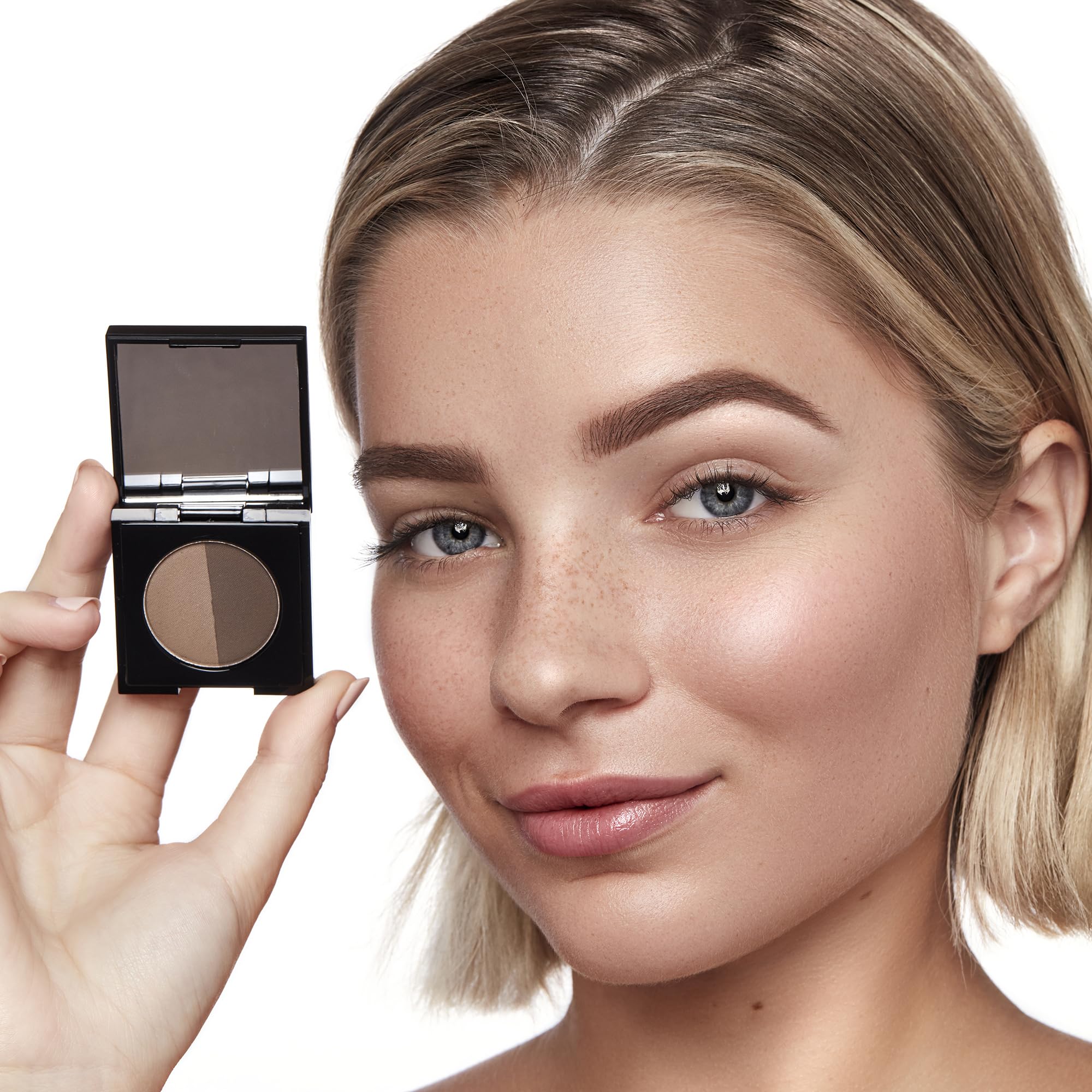 Arches & Halos Duo Luxury Brow Powder - Two-For-One Versatile Compact Powder - Get Full, Defined Brows - Vegan And Cruelty Free