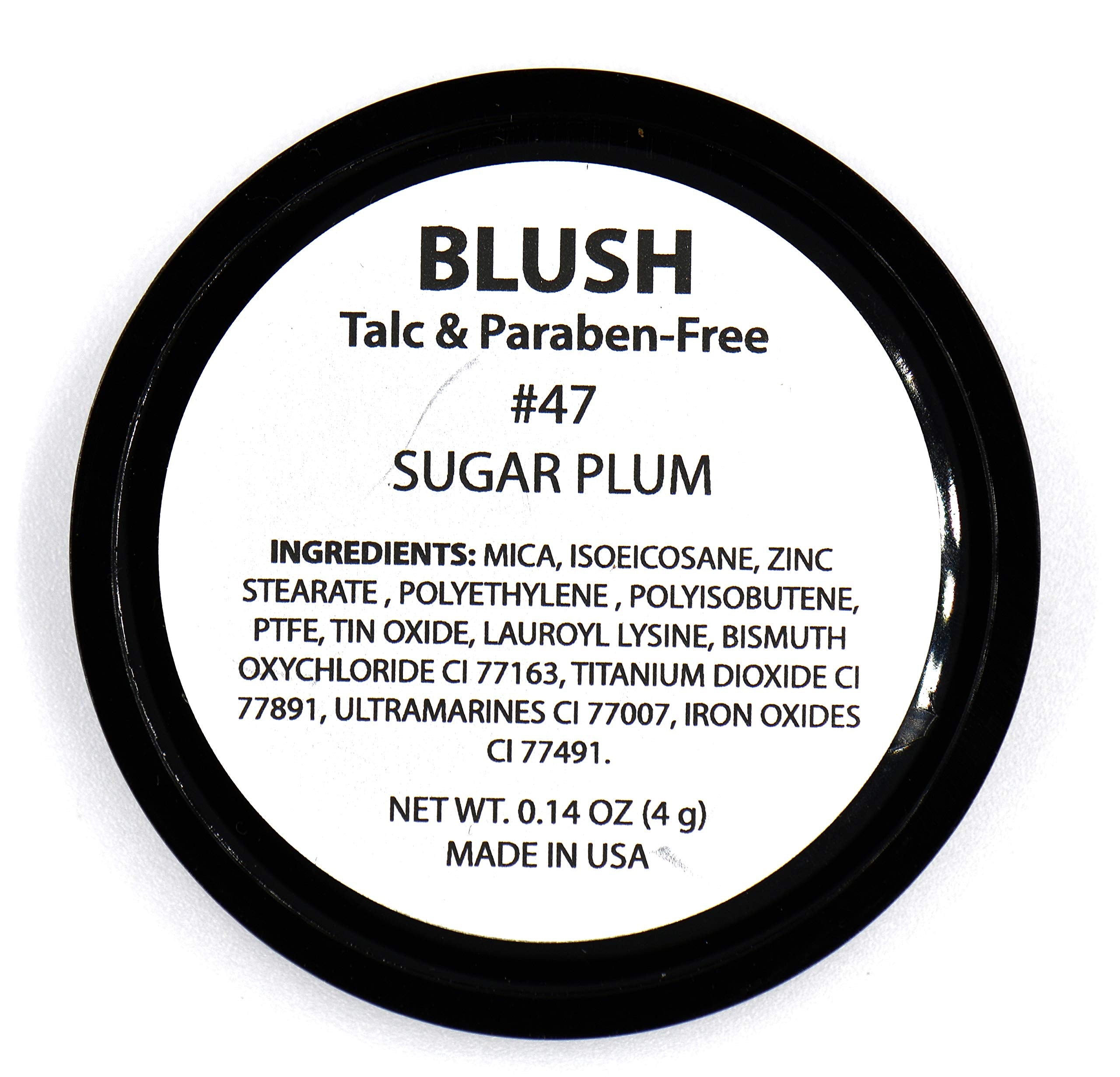 Pure Ziva Sugar Plum Deep Red Purple Blush Pressed Cheek Blush Pressed Cheek Color Contour Powder, Talc & Paraben Free, 4 Grams,