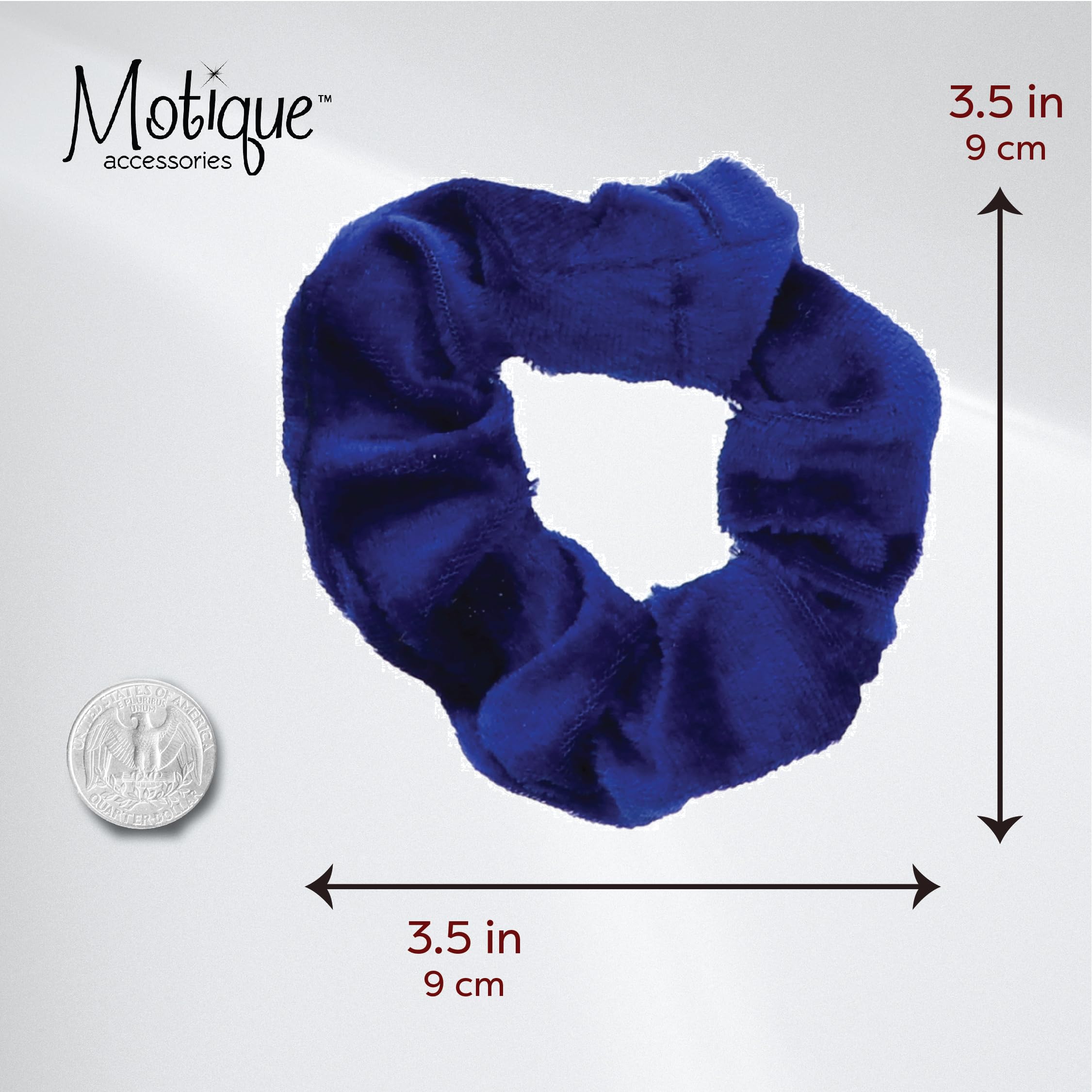 Velvet Solid Scrunchies - Set Of 2-Royal