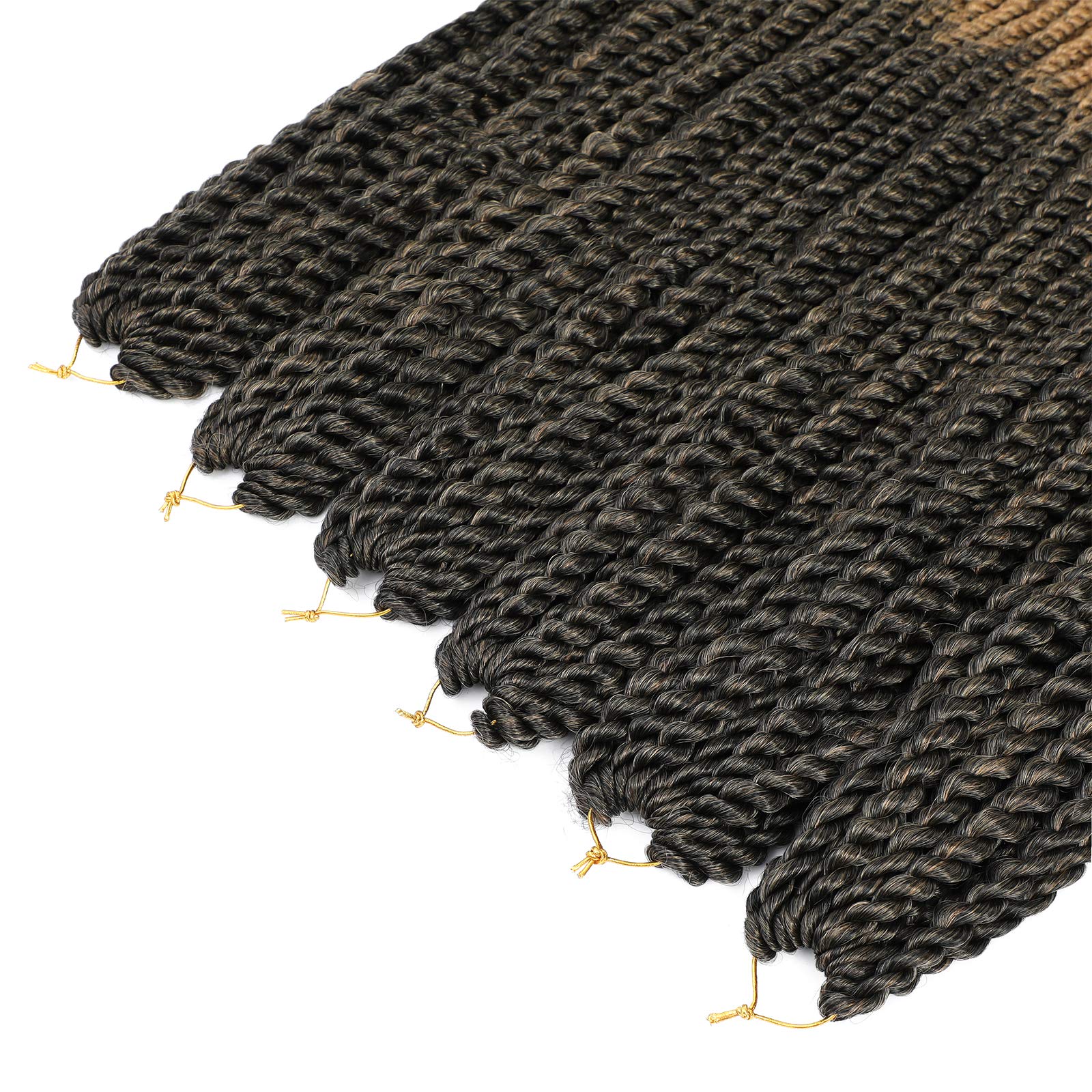 Admutty Havana Twist Crochet Hair 6 Packs 22 Inch Crochet Braids Senegalese Twist Crochet Braiding Hair (T1B/27)
