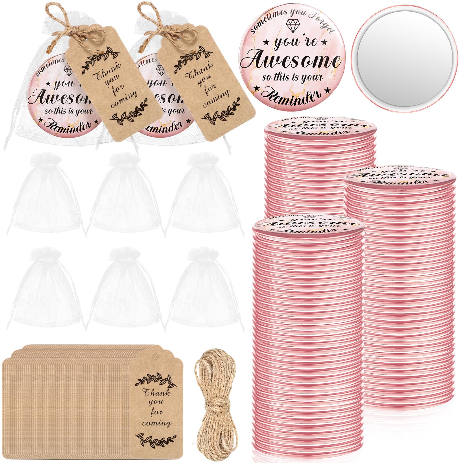 Tradder Inspirational Appreciation Gifts Compact Mirrors Bulk Employee Appreciation Gifts For Women Gift Sets Pocket Makeup Mirr