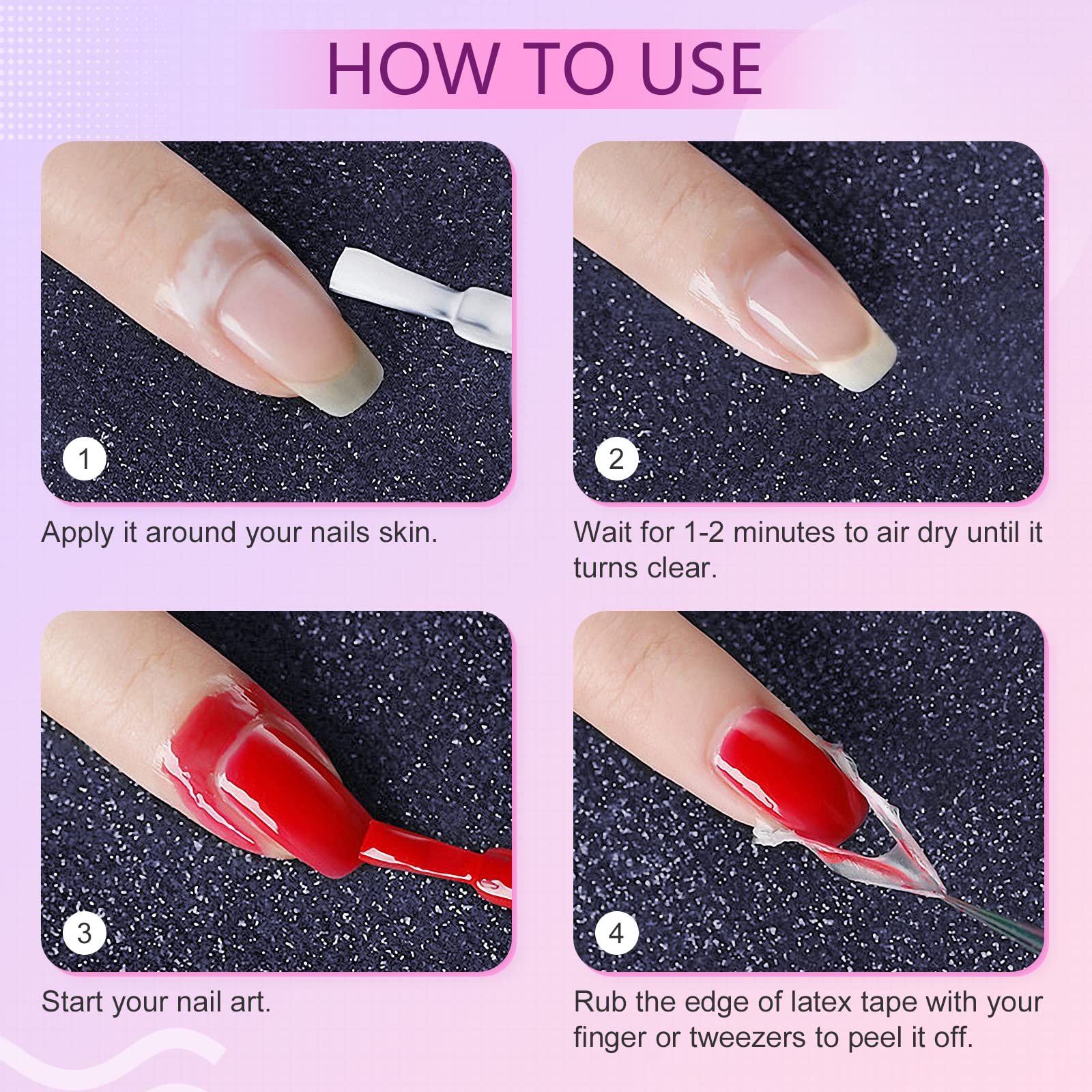Saviland Liquid Latex For Nails, 30Ml Upgraded Antifreeze Latex Nail Polish Barrier Peel Off - Latex Tape Peel Off For Nails Cut