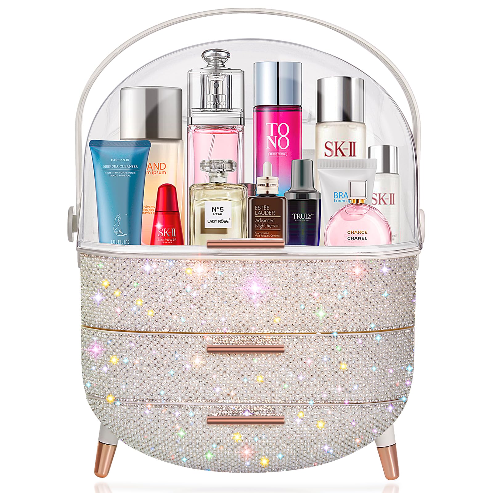 Teen Girls Gift Makeup Organizer,Skincare Organizer Jewelry Storage,Cosmetics Storage And Display Case,Make Up Holders And Organ