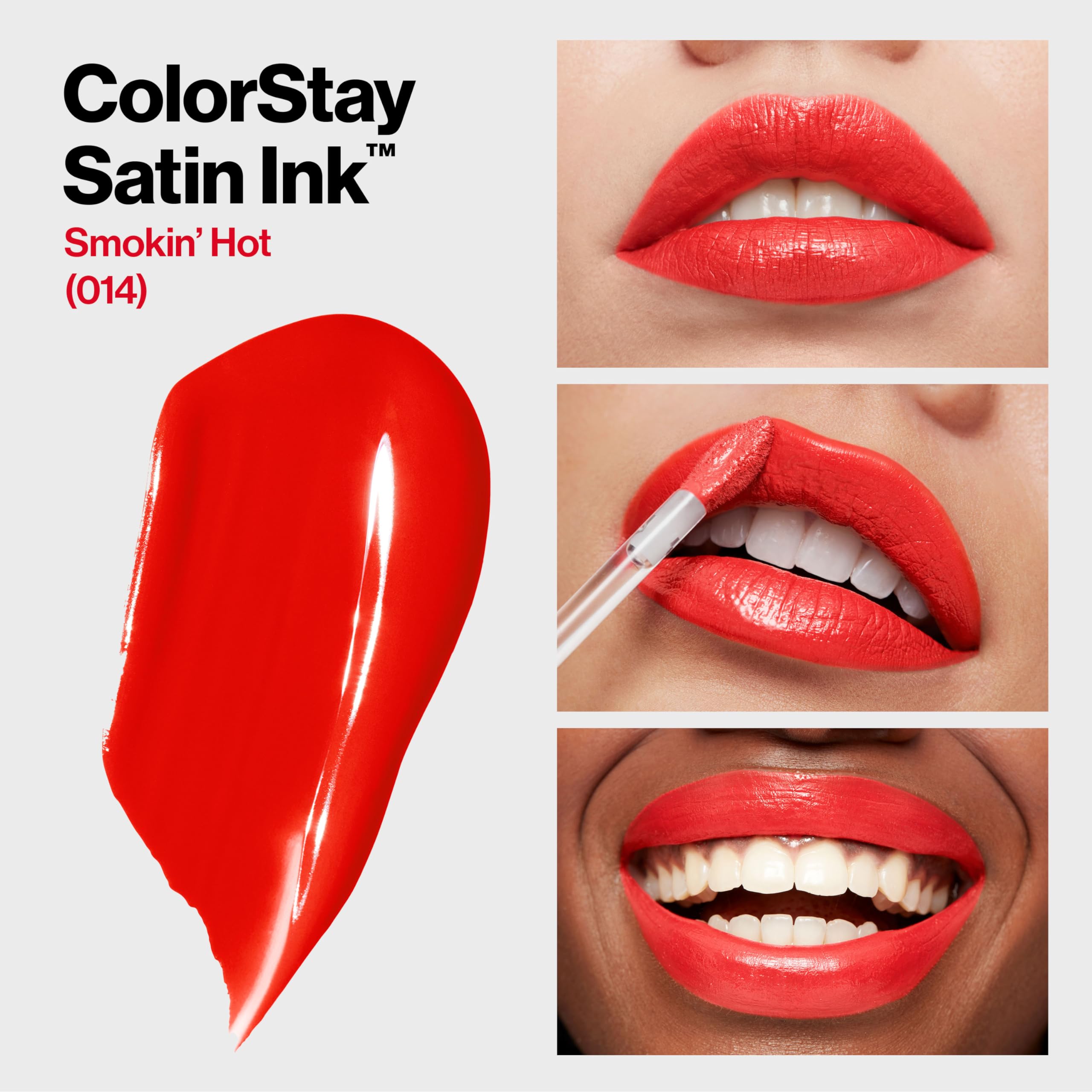 Revlon Liquid Lipstick, Face Makeup, Colorstay Satin Ink, Longwear Rich Lip Colors, Formulated With Black Currant Seed Oil, 014