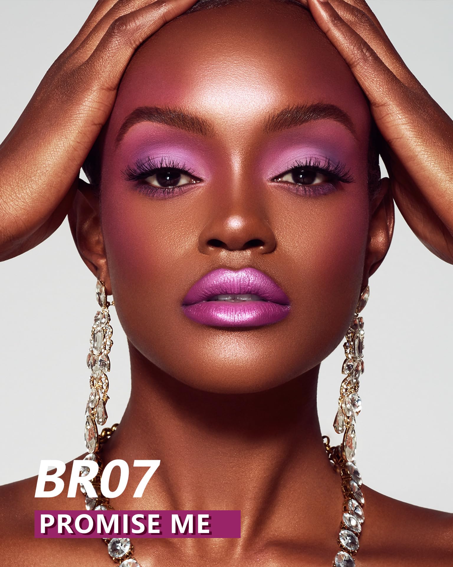 Maki Yika Purple Lipstick For Women Metallic Lipsticks Glitter Long Lasting Lipstick No Smudge No Transfer Liquid Pink Lip Gloss