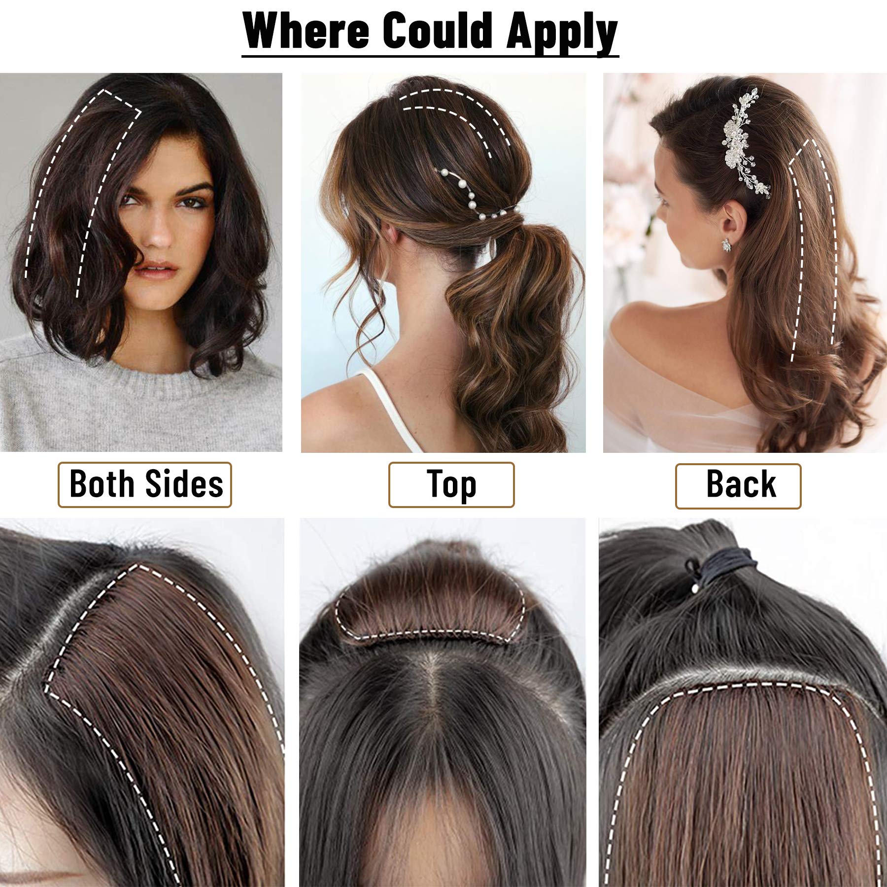S-Noilite Hair Extensions For Short Hair Clip In Human Hair 1Pcs 2 Clips Balayage Clip In Hairpieces Remy Hair For Women With Th