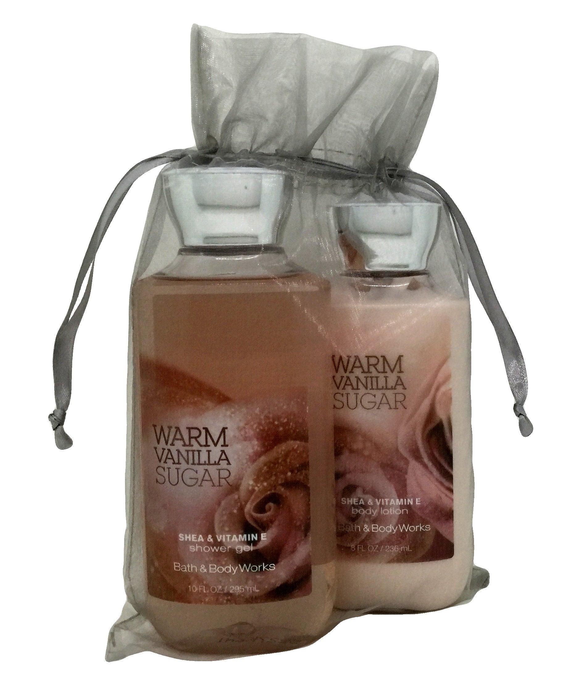 Bath & Body Works Warm Vanilla Sugar Gift Set Bundle Of 2 Items: Shower Gel And Body Lotion