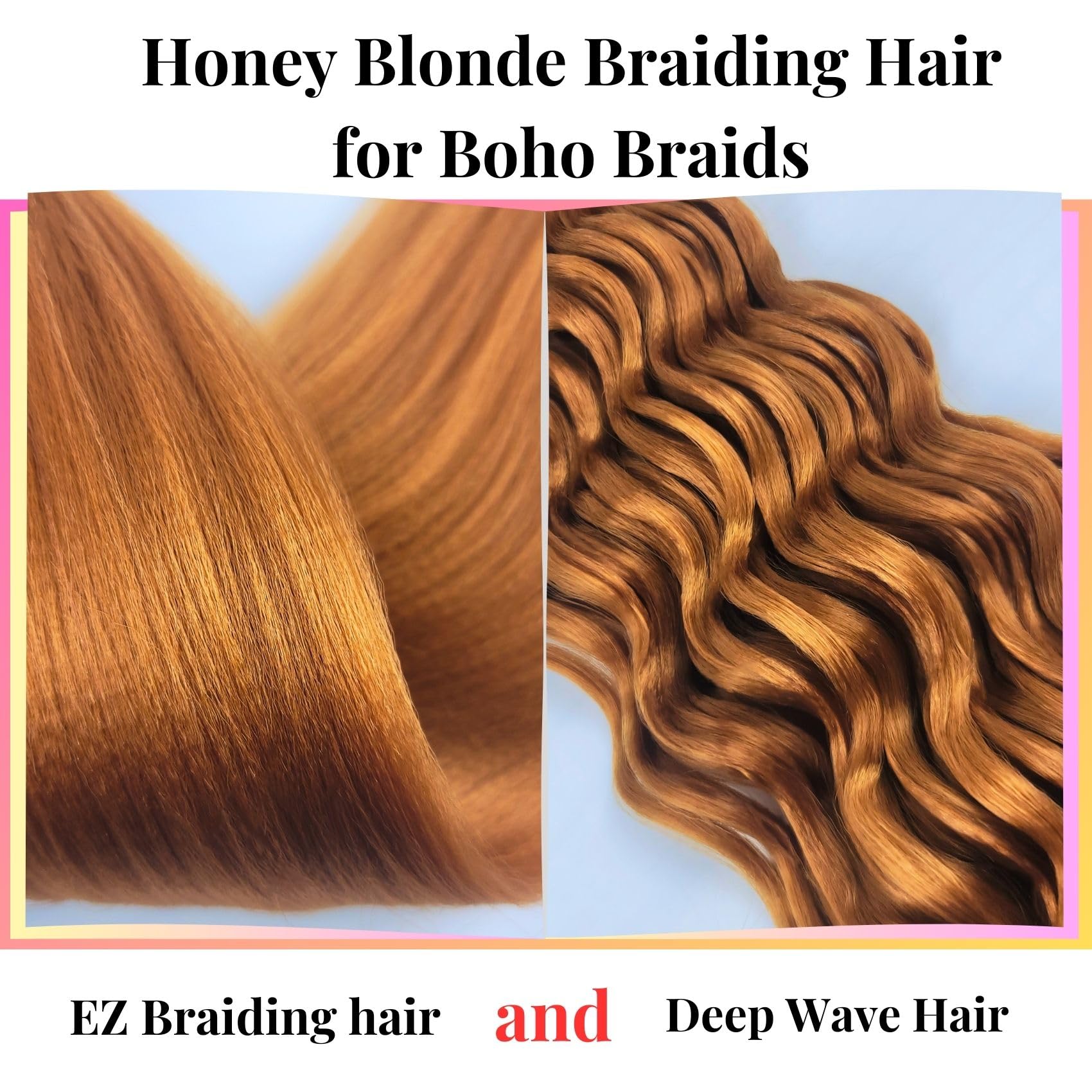 Honey Blonde Curly Braiding Hair For Bob Boho Braids Short Deep Wave 27# Boho Braids Crochet Hair For Braiding