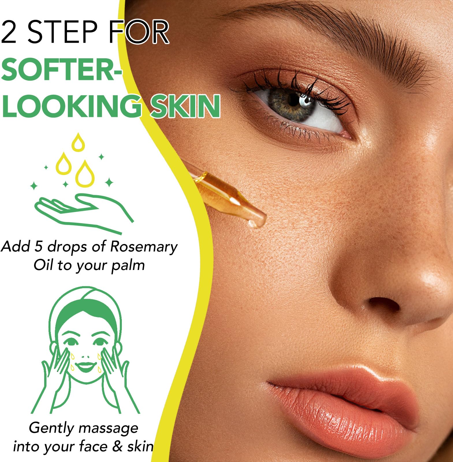 2 Pack Rosemary Oil For Hair Growth Organic,100% Pure Rosemary Essential Oil For Eyebrow And Eyelash Nourishes The Scalp
