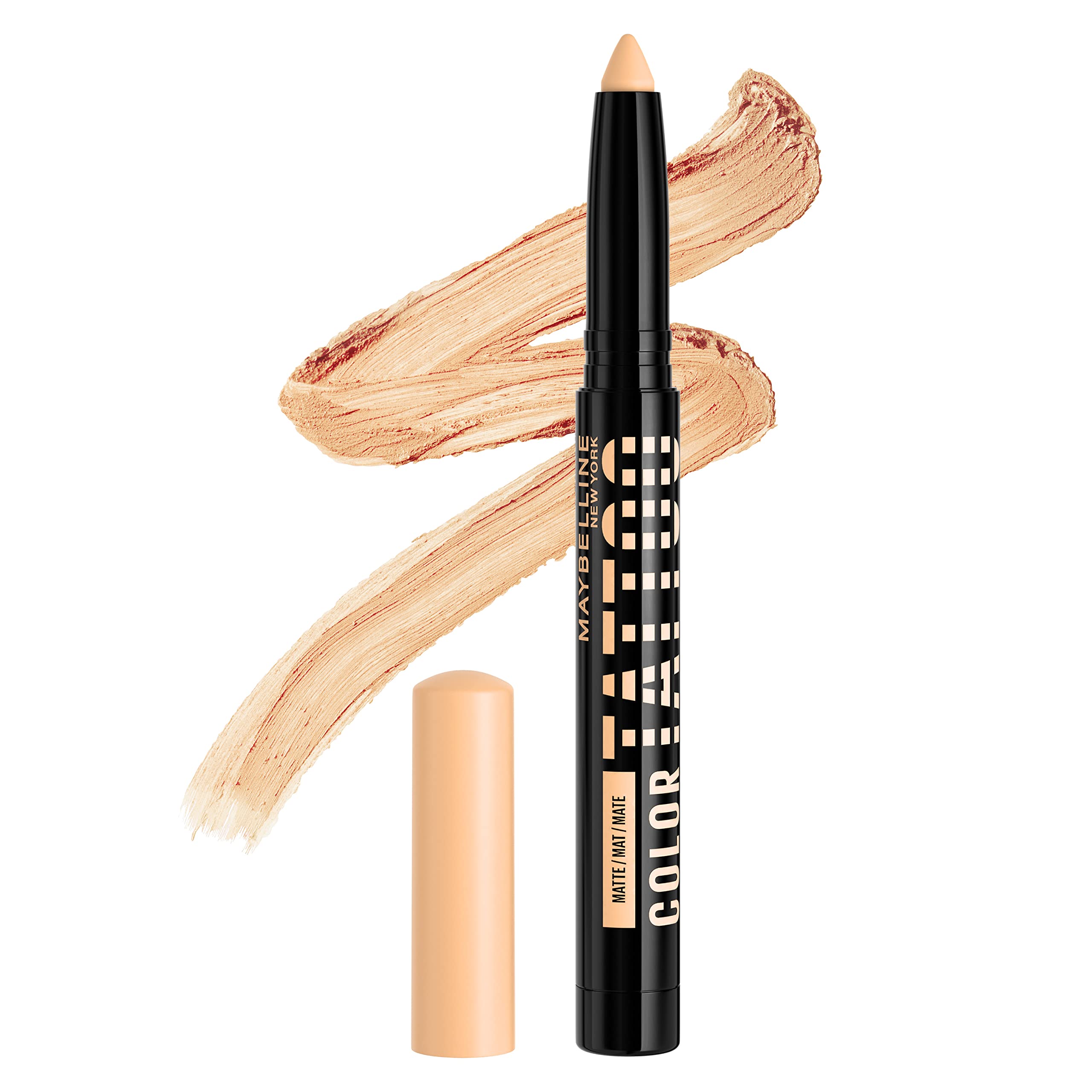 MAYBELLINE Color Tattoo Longwear Eye Shadow Stix, 0.05 oz, I Am Confident Beige Matte, Multi-Use Makeup, Model 0041554084122