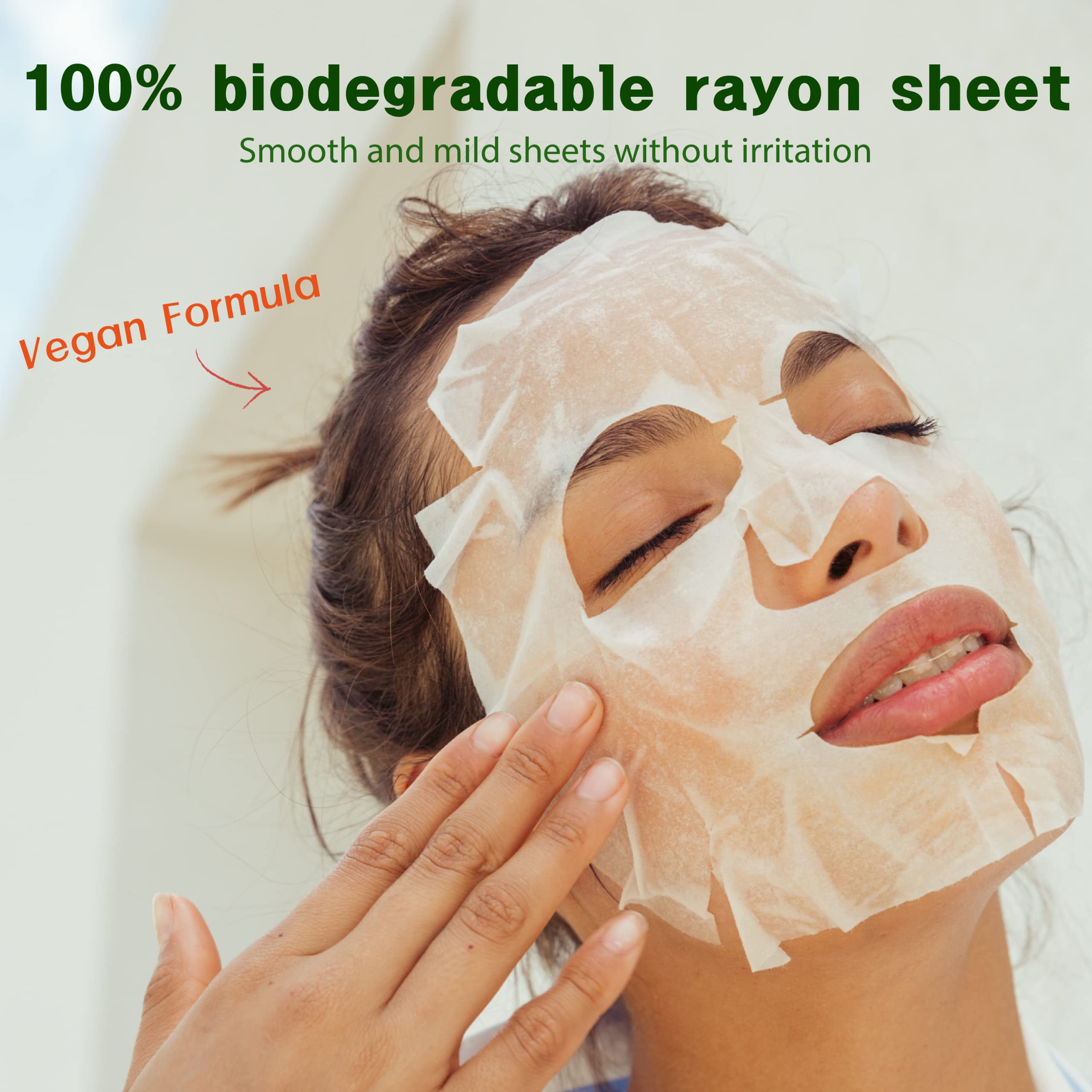 Purederm Vegan Aloe Sheet Masks (12 Packs) - Facial Sheet Mask For Soothing & Hydrating Treatment
