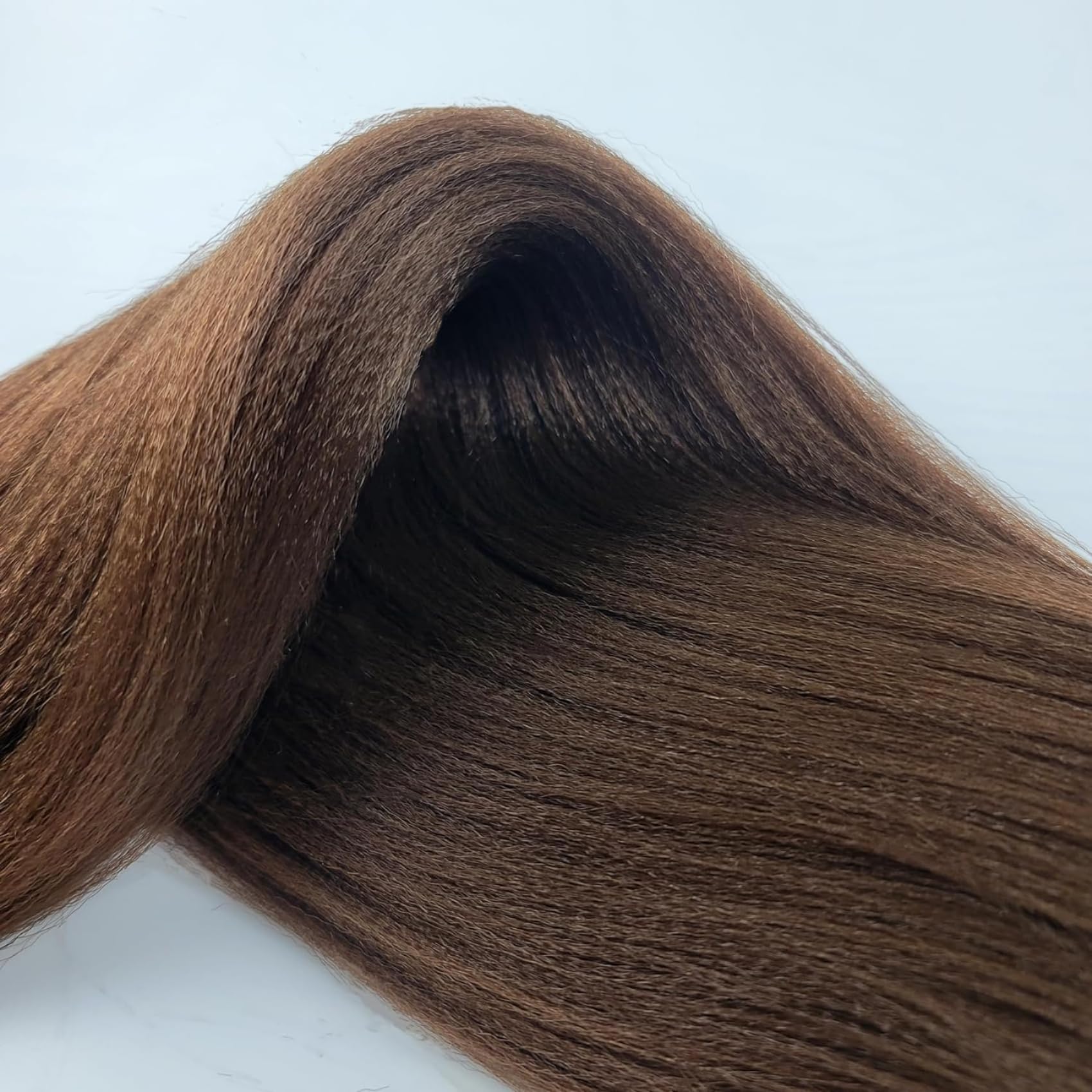 Chestnut Brown Braiding Hair Pre stretched Kanekalon Braiding Hair Extensions Feed in Braids 26 inch 6 Packs