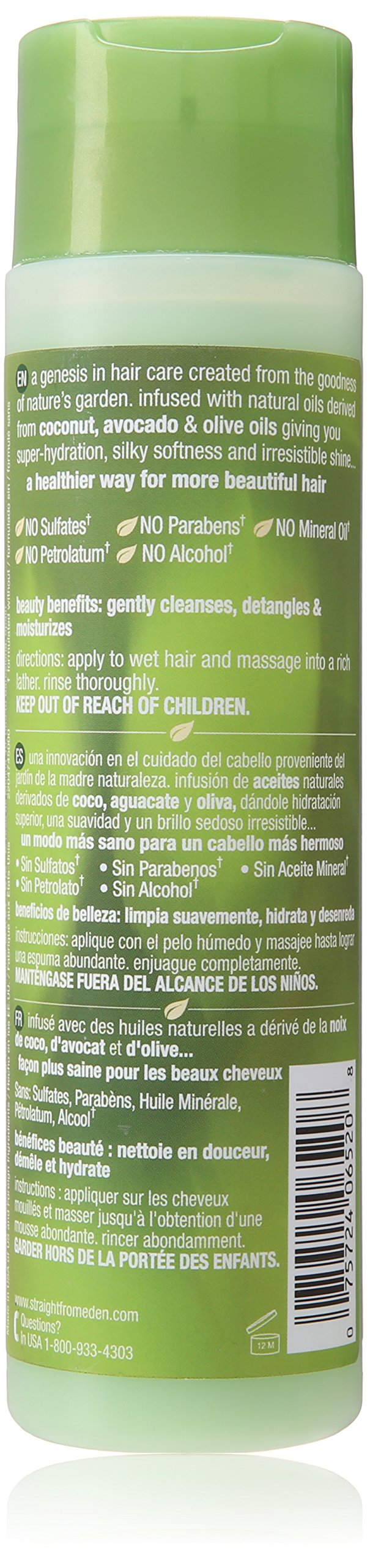 Creme of Nature Straight from Eden Plant Derived Hydrating Shampoo, 10 Ounce