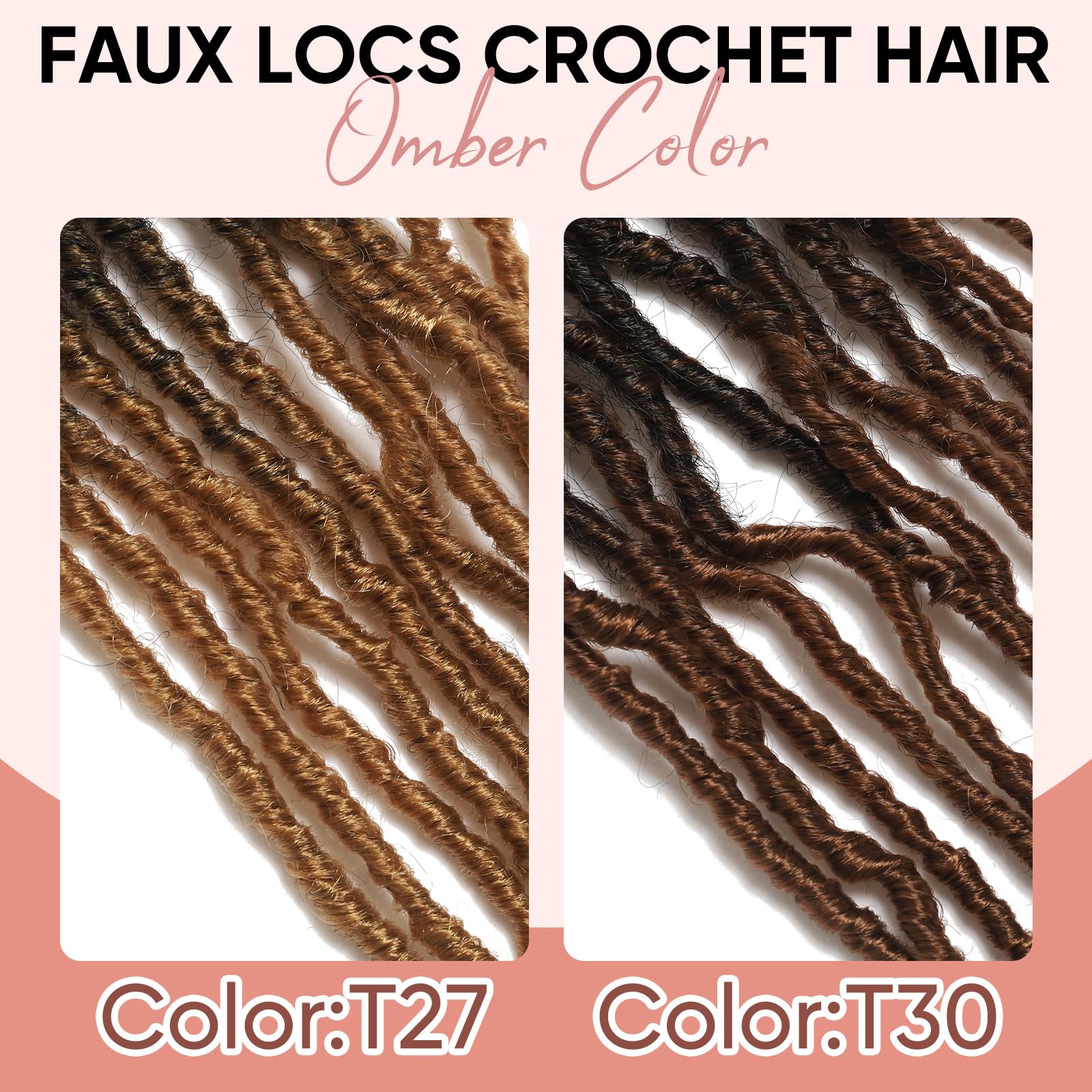 Faux Locs Crochet Hair 12 Inch Soft Locs Hair 7 Packs Soft Crochet Hair Extensions T27 Pre Looped Crochet Hair Extensions For Wo