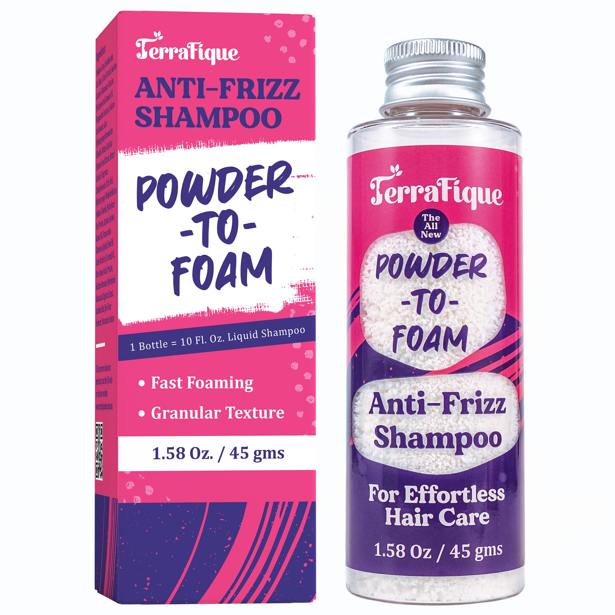 TERRAFIQUE Powder Shampoo for Women, Dry Shampoo, Portable, Anti-Frizz, Versatile Hair Care for Curly and Fine Hair, Coconut Sce