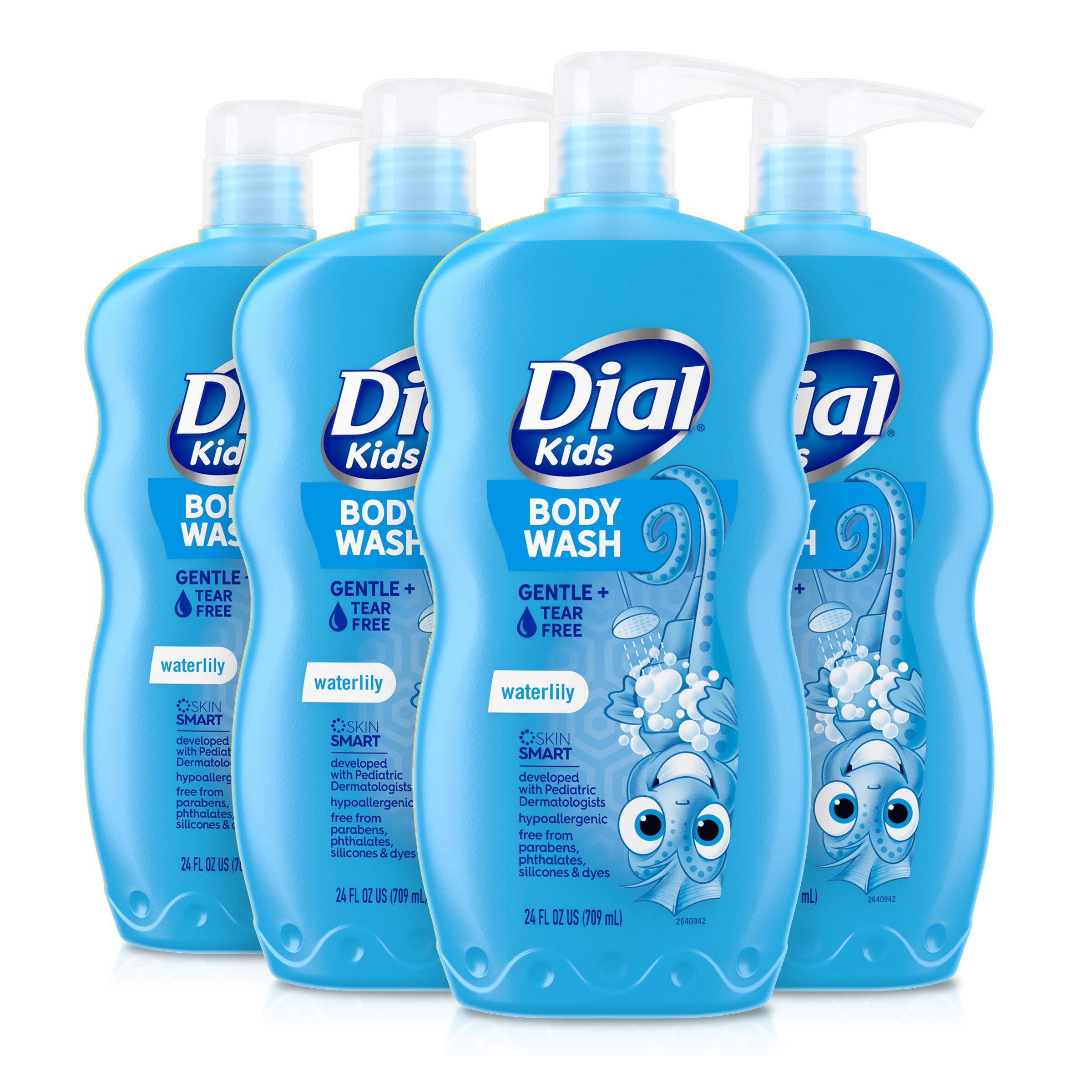 Dial Kids Body Wash, Waterlily, 24 Fl Oz (Pack Of 4)