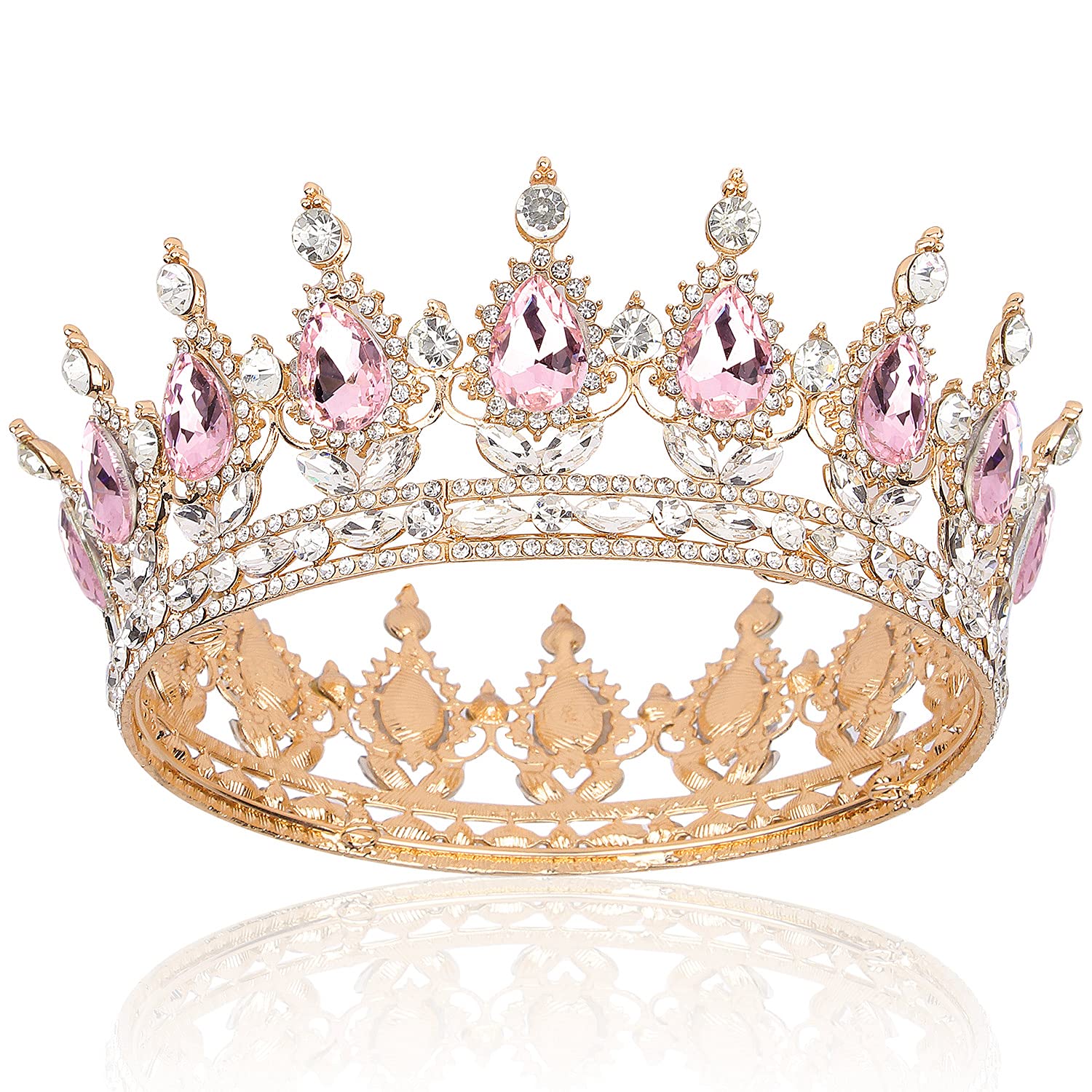 COCIDE Gold Crown for Women Crystal Wedding Tiara and Crowns for Girls Rhinestones Queen Headband Princess Hair Accessories for 
