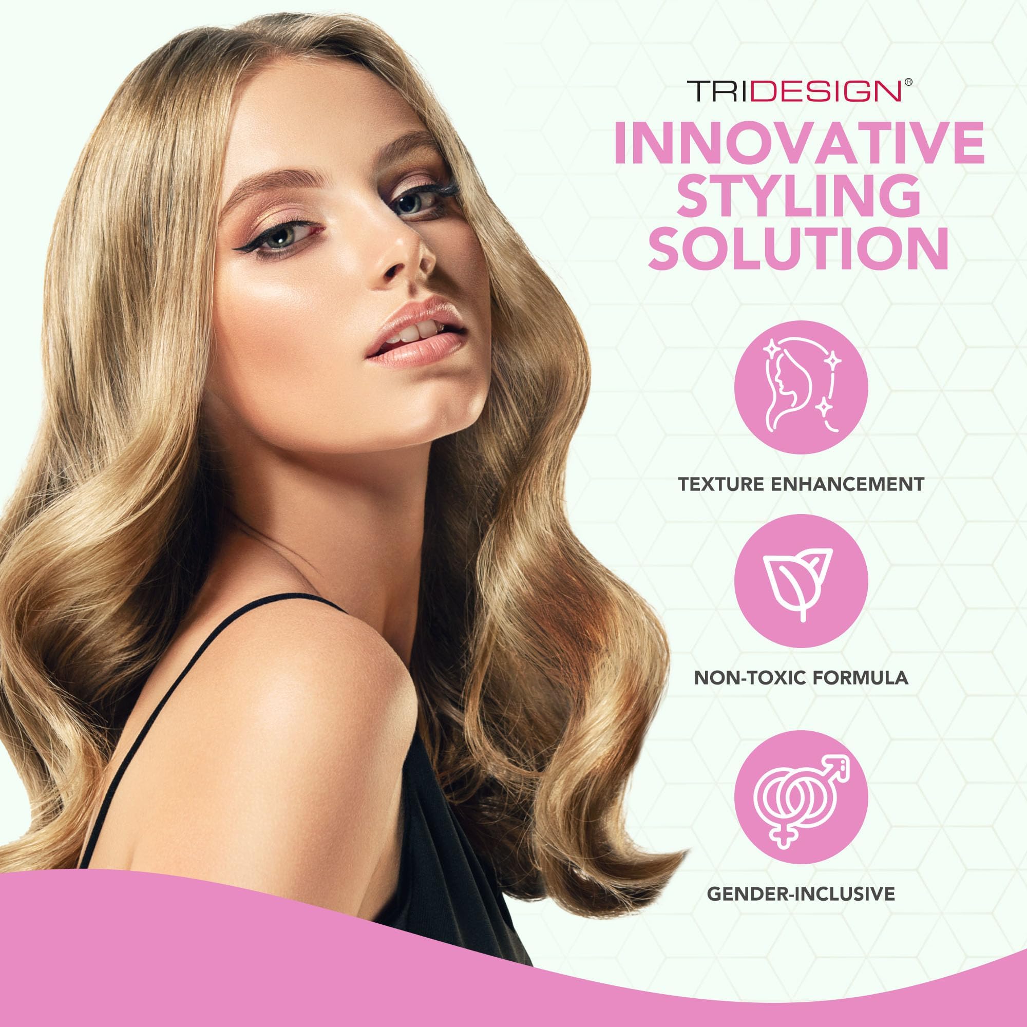 TRI Design Aerogel Hairspray - Non-Toxic Hair Finishing Spray for Styling, Volumizing and Holding Curly Hair with Flexible Hold