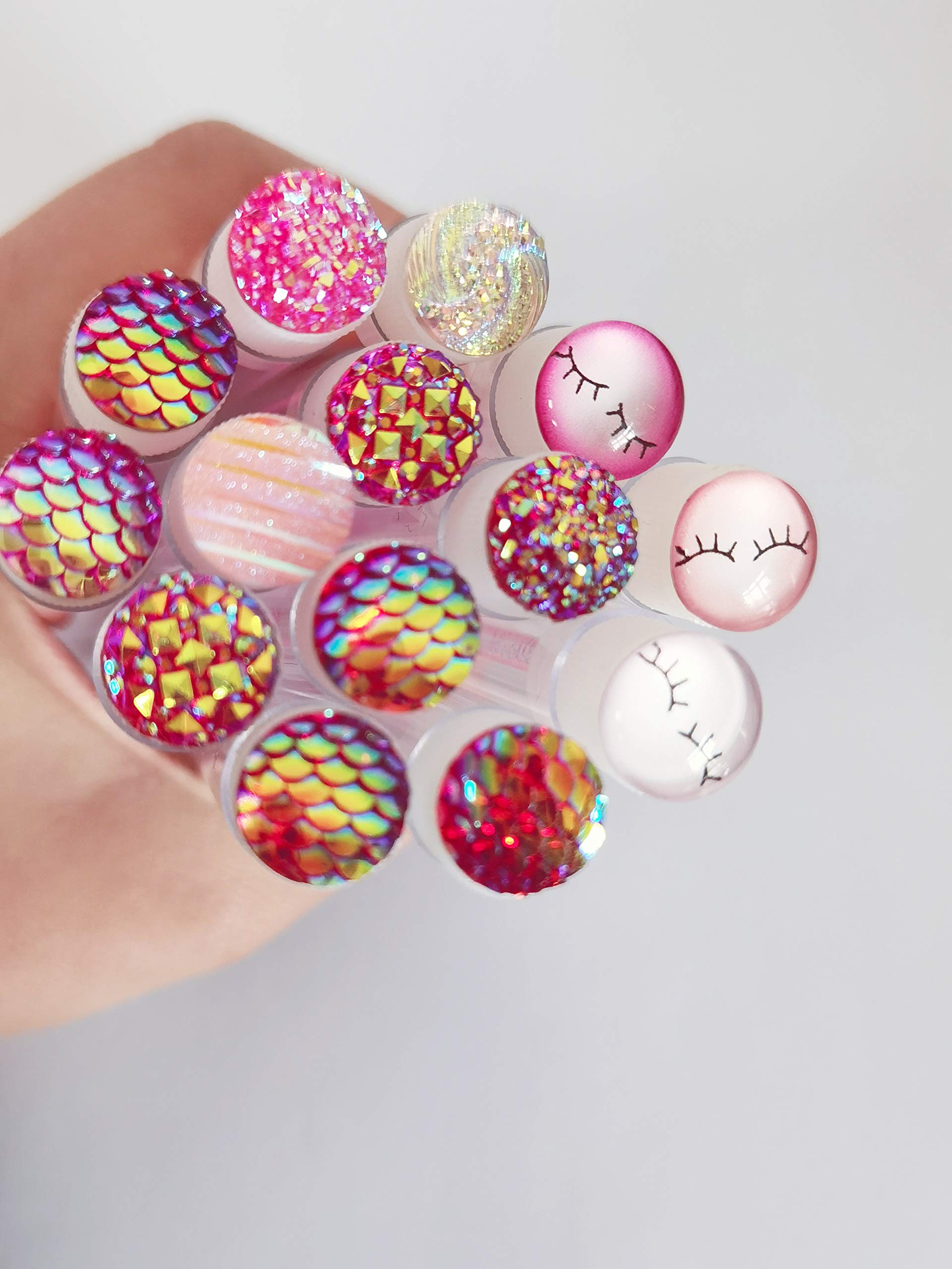 60 Pcs Pink Lash Disposable Mascara Brushes Diamond Eyelash Spoolies Makeup Brush Mascara Wand In Sanitary Tube Lash Supplies