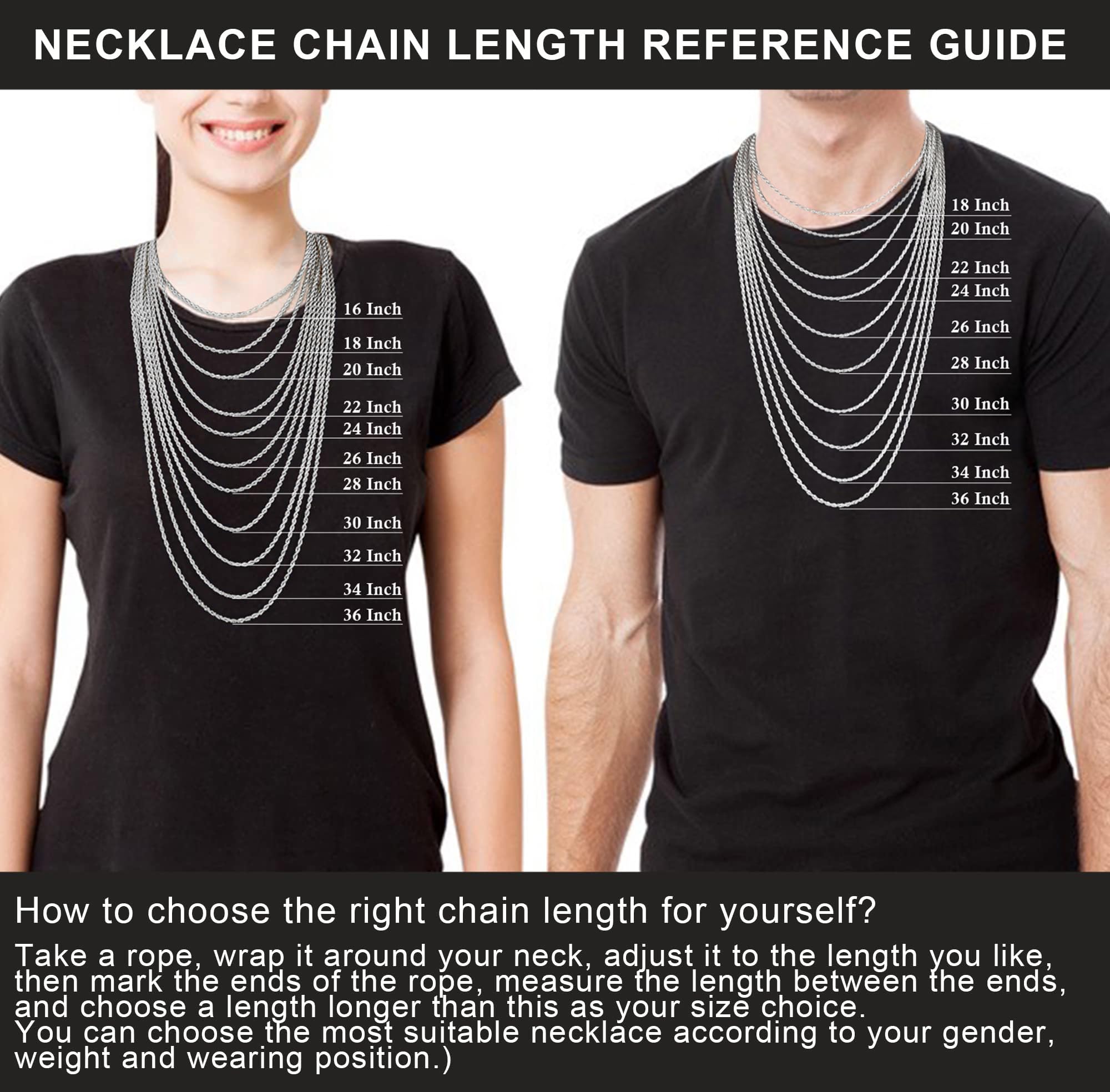 Giftall 3MM Rope Chain Necklace Stainless Steel Twist Rope Chain Necklace for Men Women 18 Inches